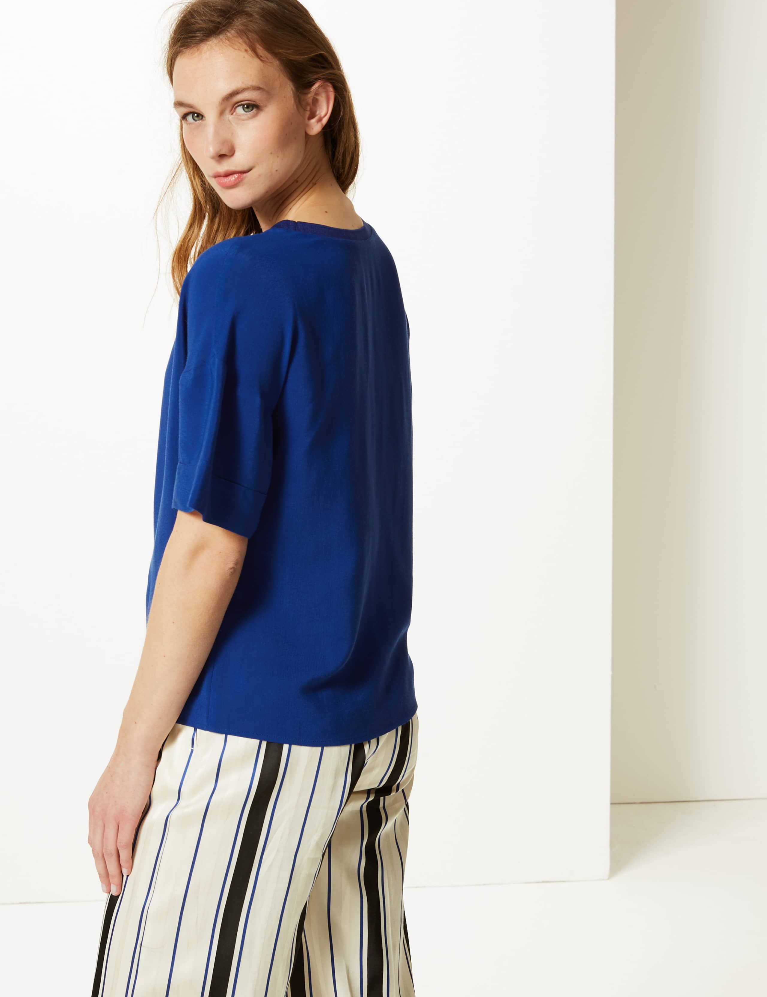 Round Neck Short Sleeve Shell Top 4 of 4