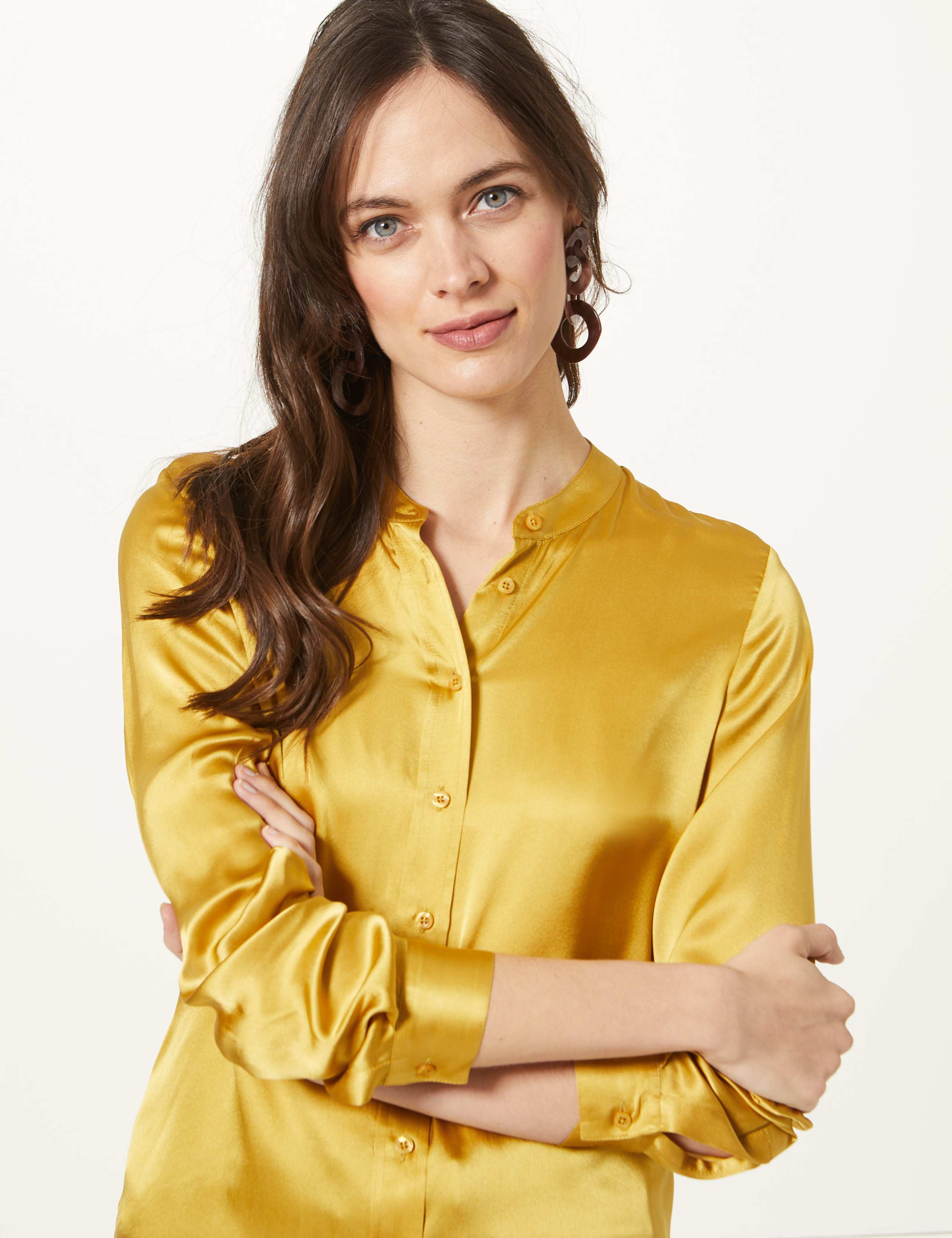 Pure Silk Button Detailed Shirt 3 of 4