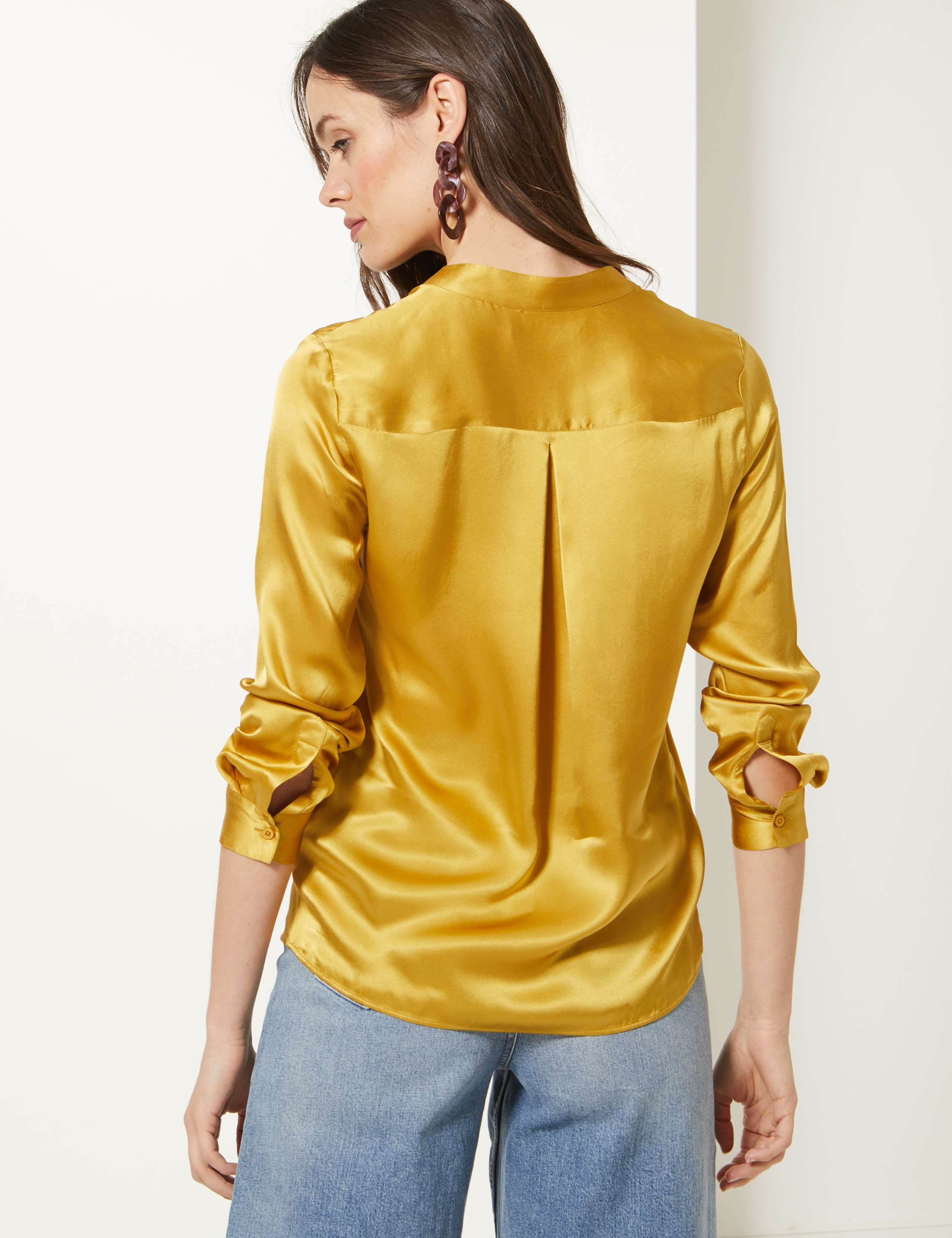 Pure Silk Button Detailed Shirt 4 of 4