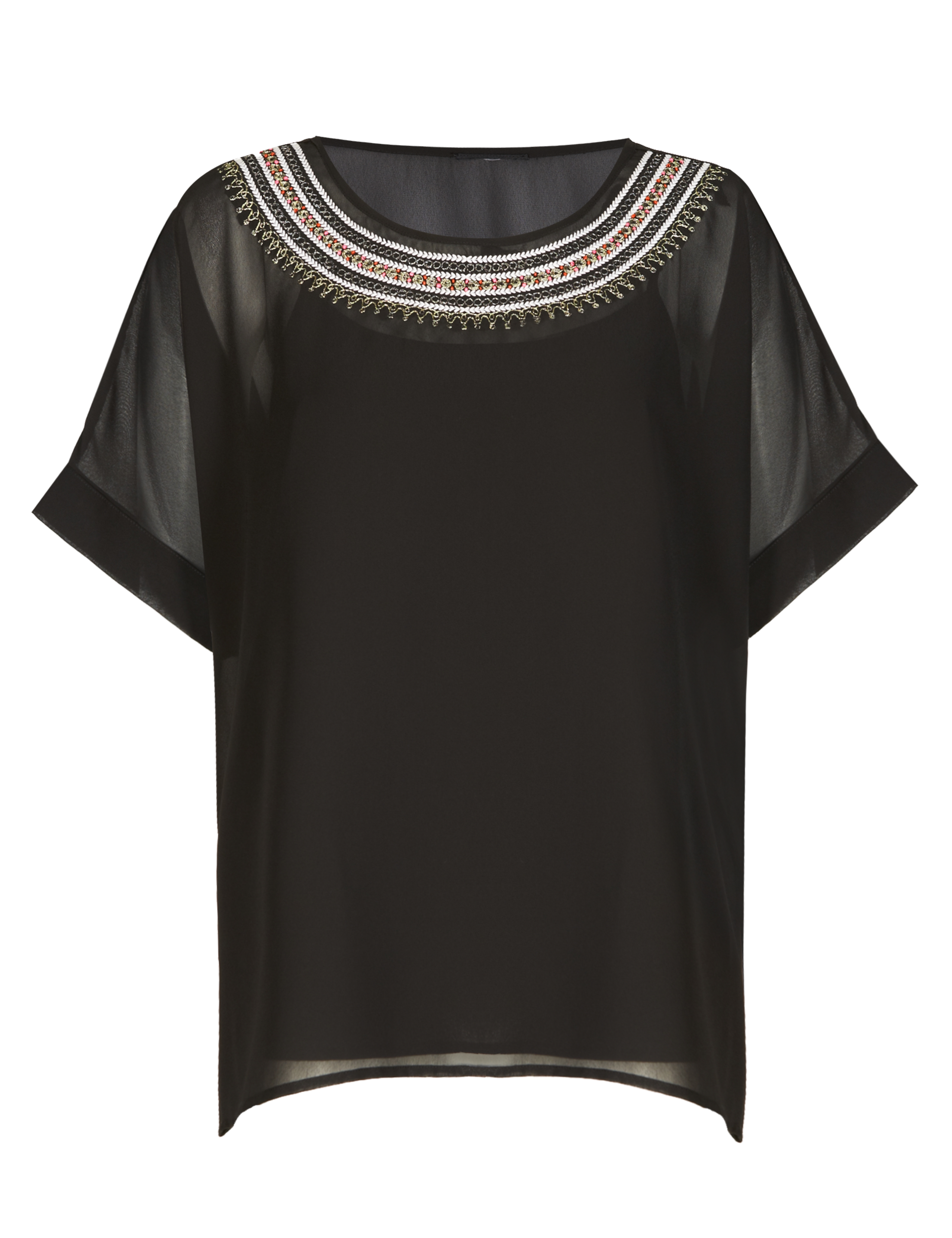 Twiggy for M&S Collection Elongated Hem Embroidered Blouse 2 of 5