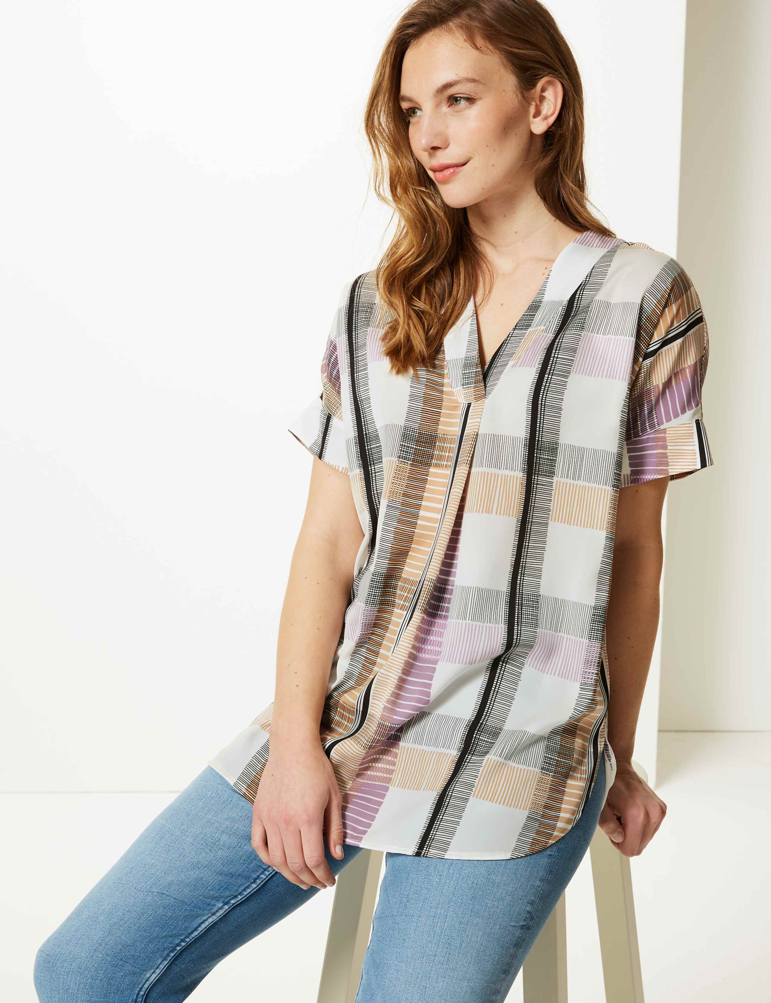 Checked Longline Tunic 1 of 4