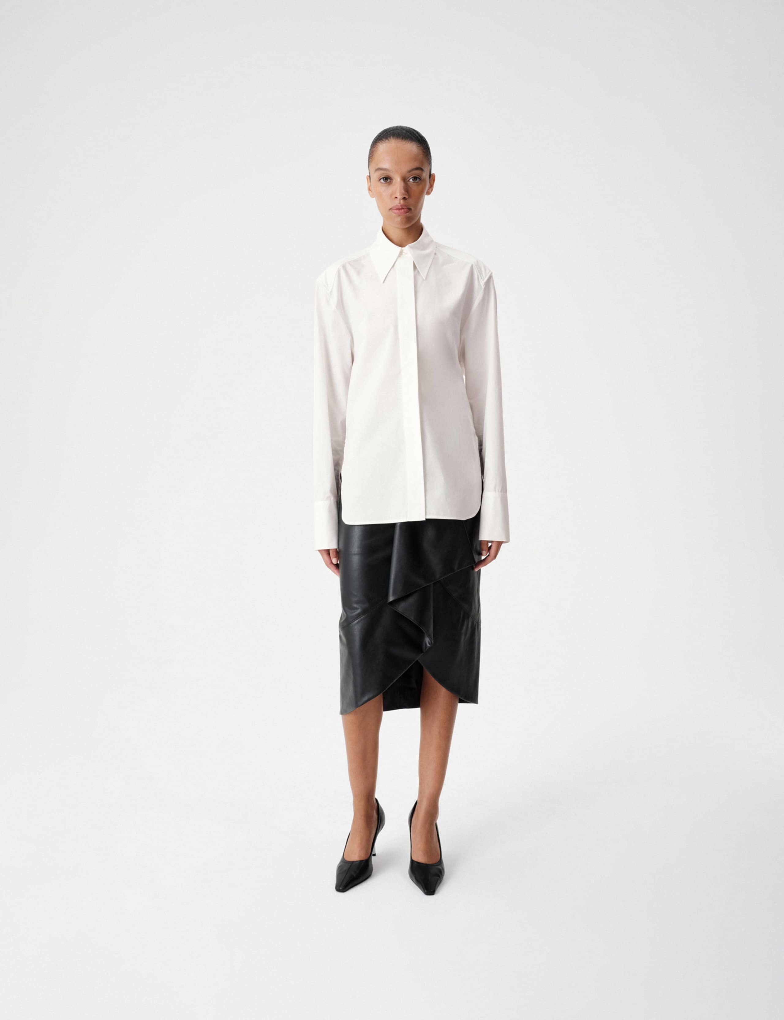 Cotton Waisted Padded Shoulder Shirt 3 of 6