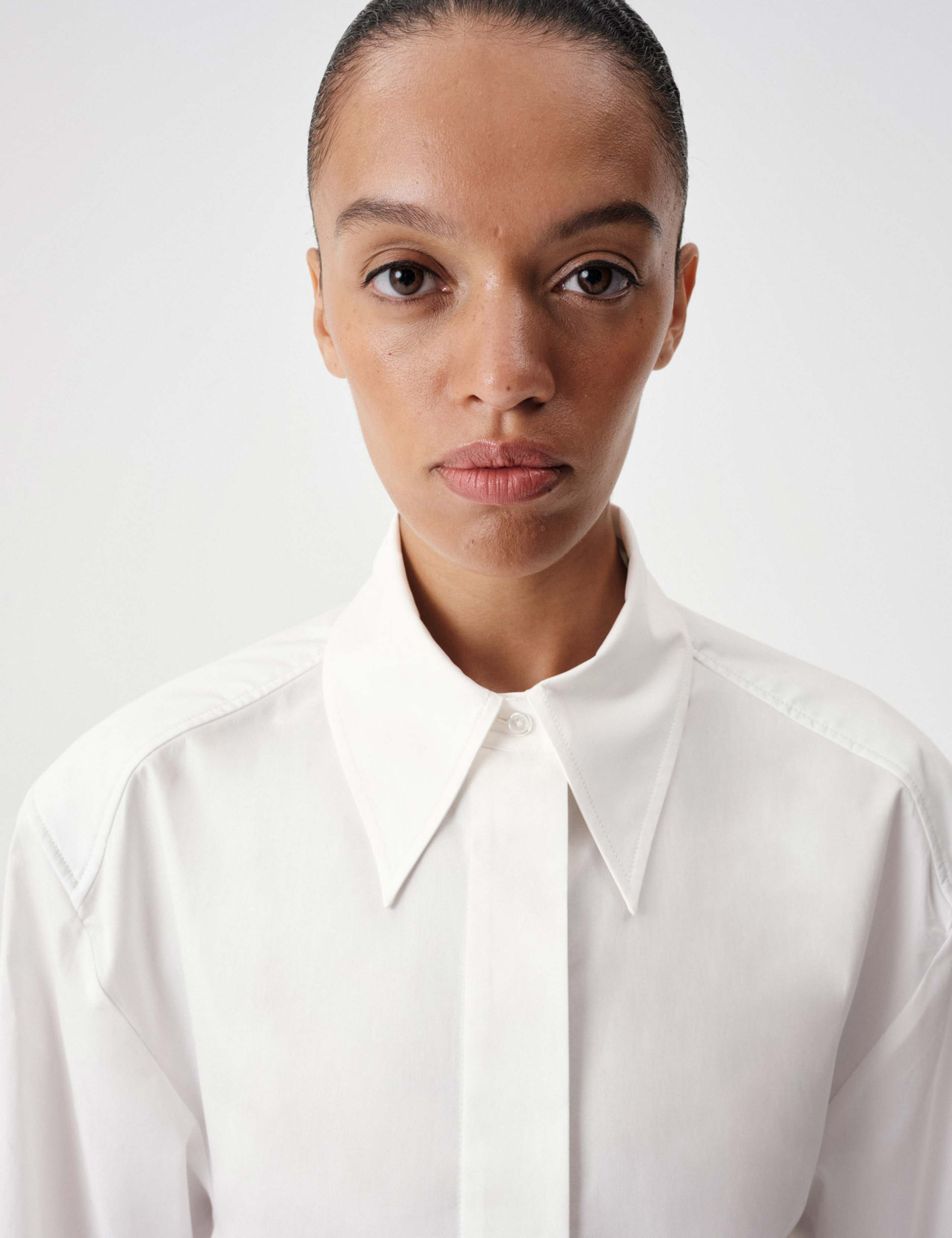 Cotton Waisted Padded Shoulder Shirt 5 of 6