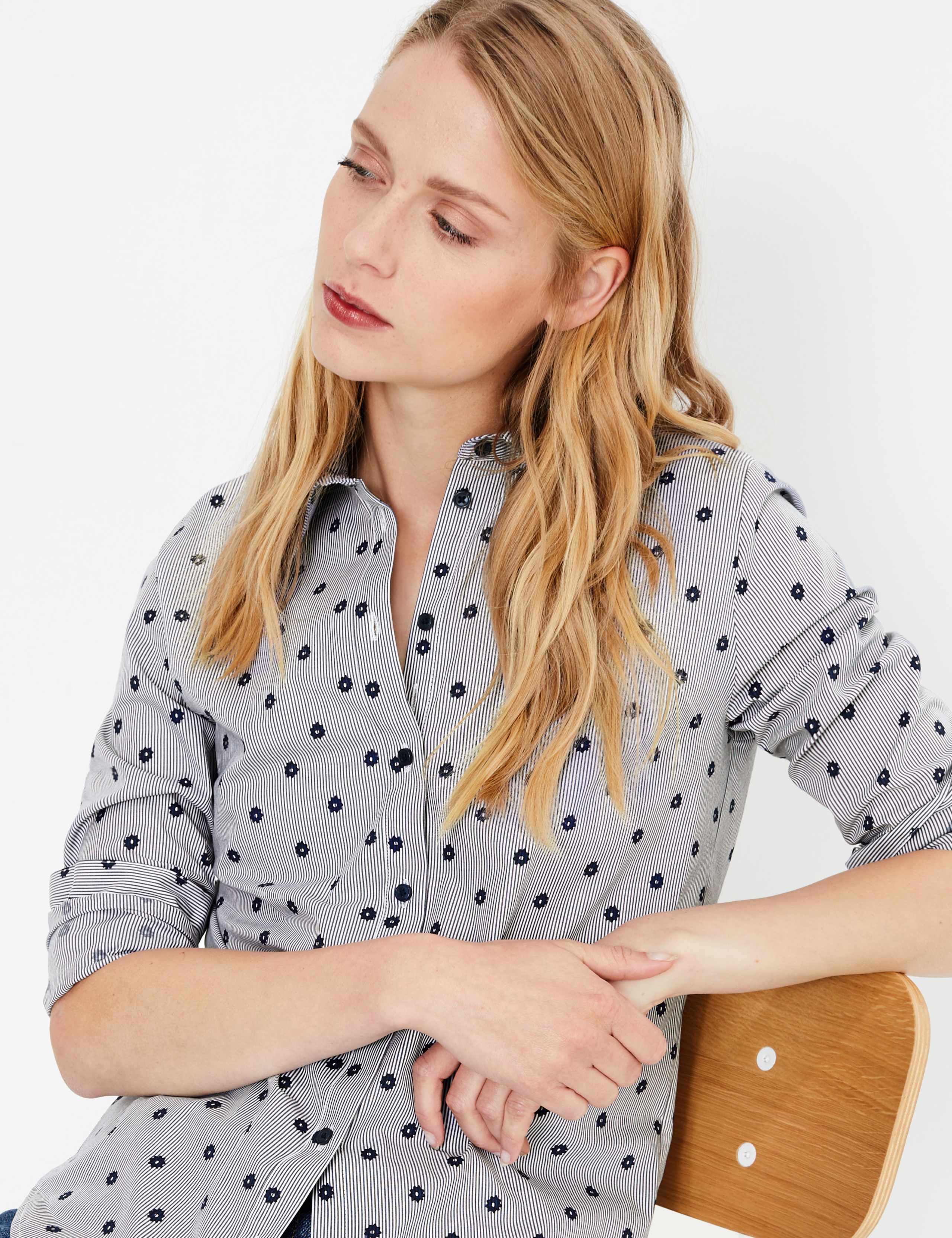 Pima Cotton Slim Fit Striped Star Print Shirt 3 of 4