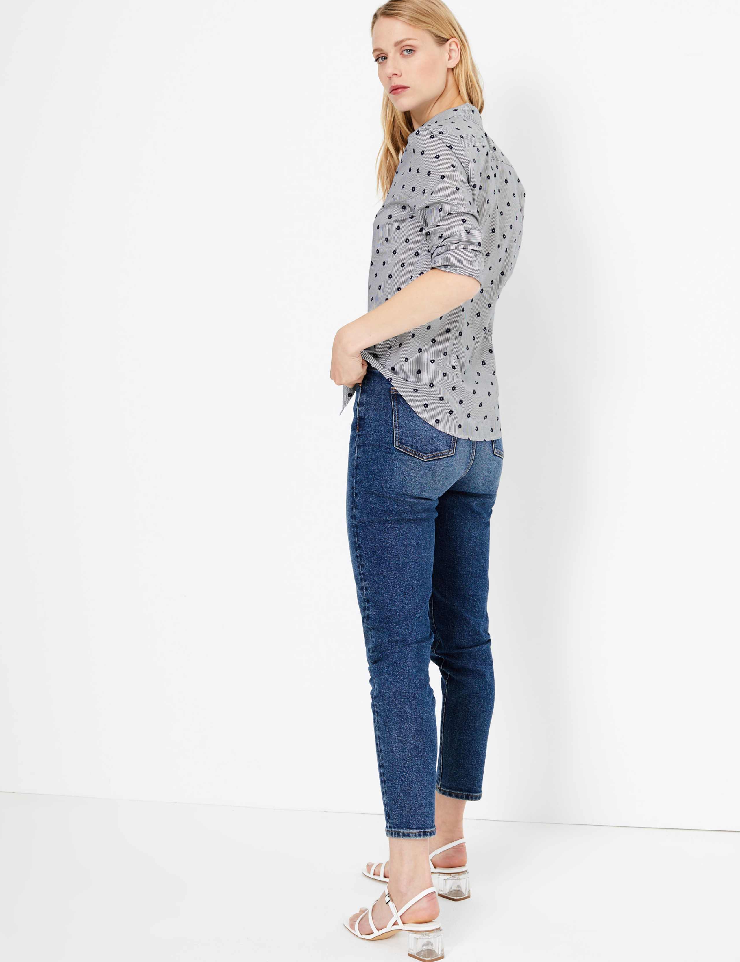 Pima Cotton Slim Fit Striped Star Print Shirt 4 of 4