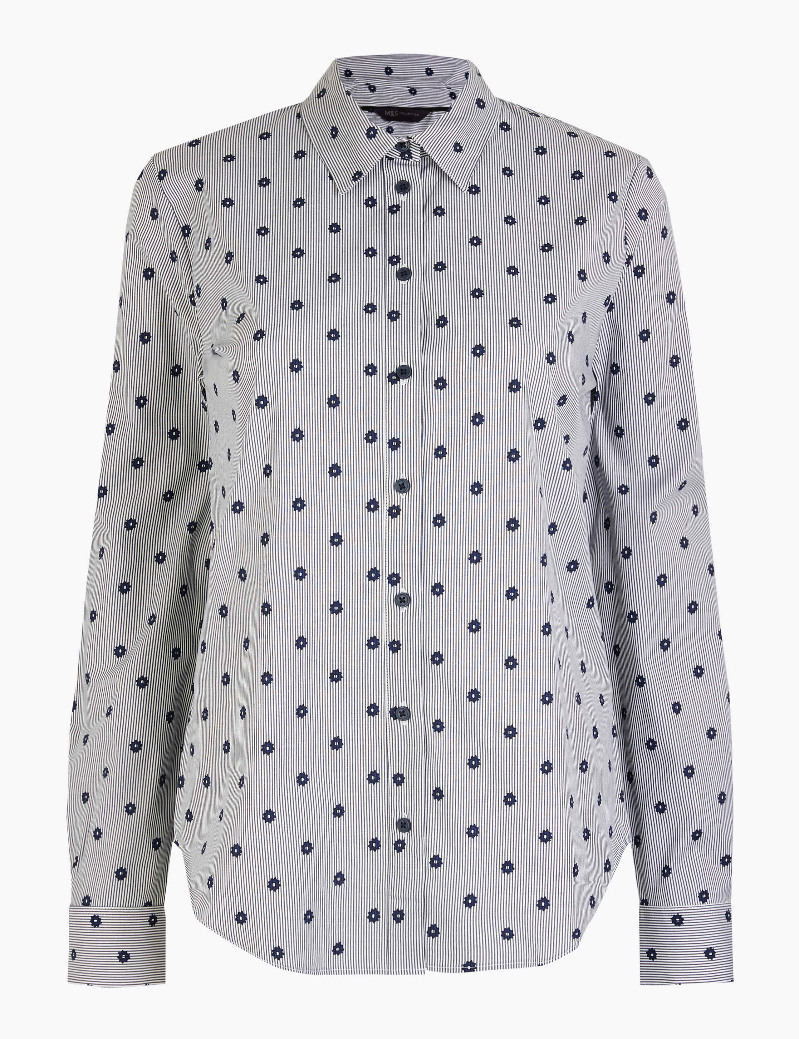Pima Cotton Slim Fit Striped Star Print Shirt 2 of 4