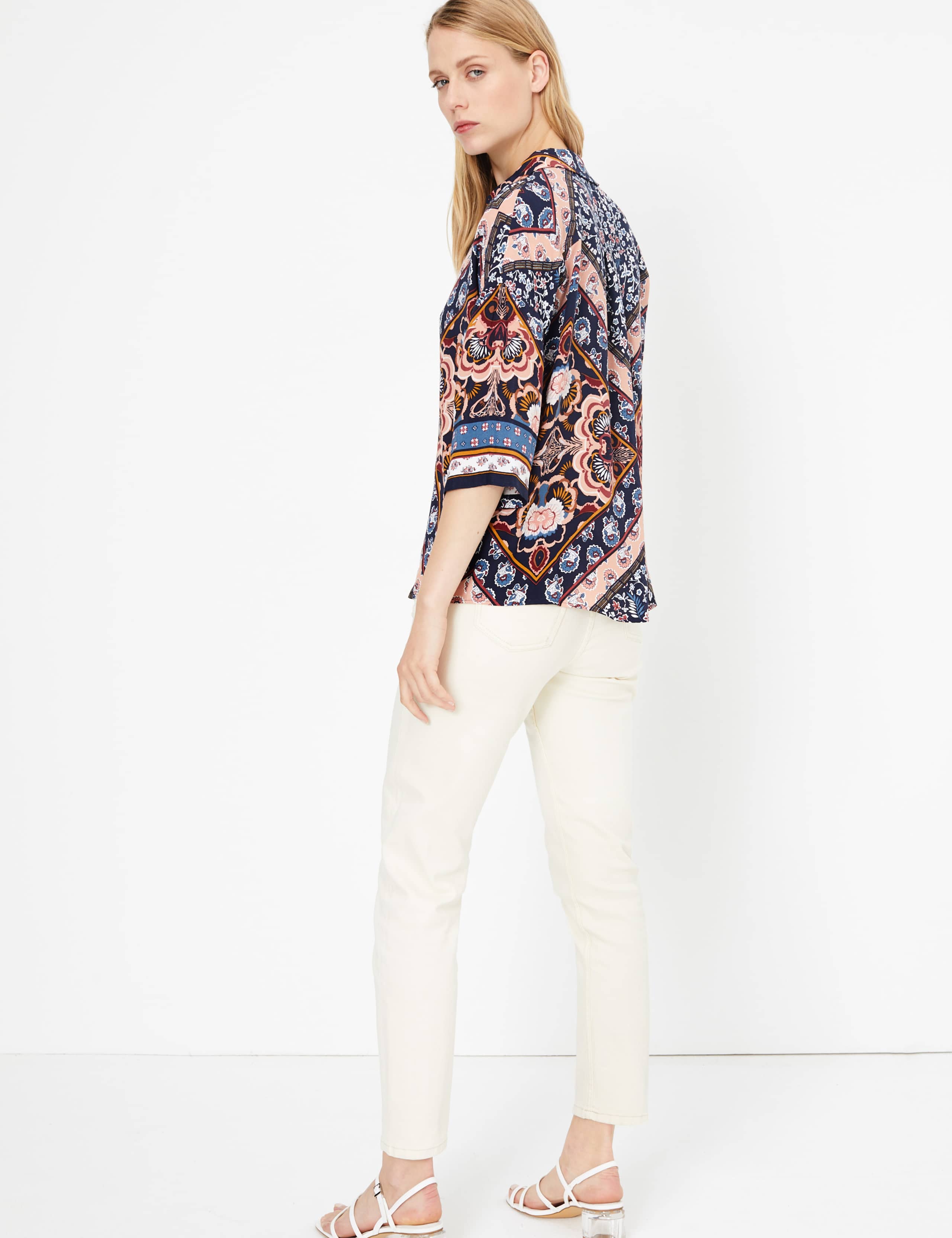 Oversized Floral Print 3/4 Sleeve Shirt 4 of 4