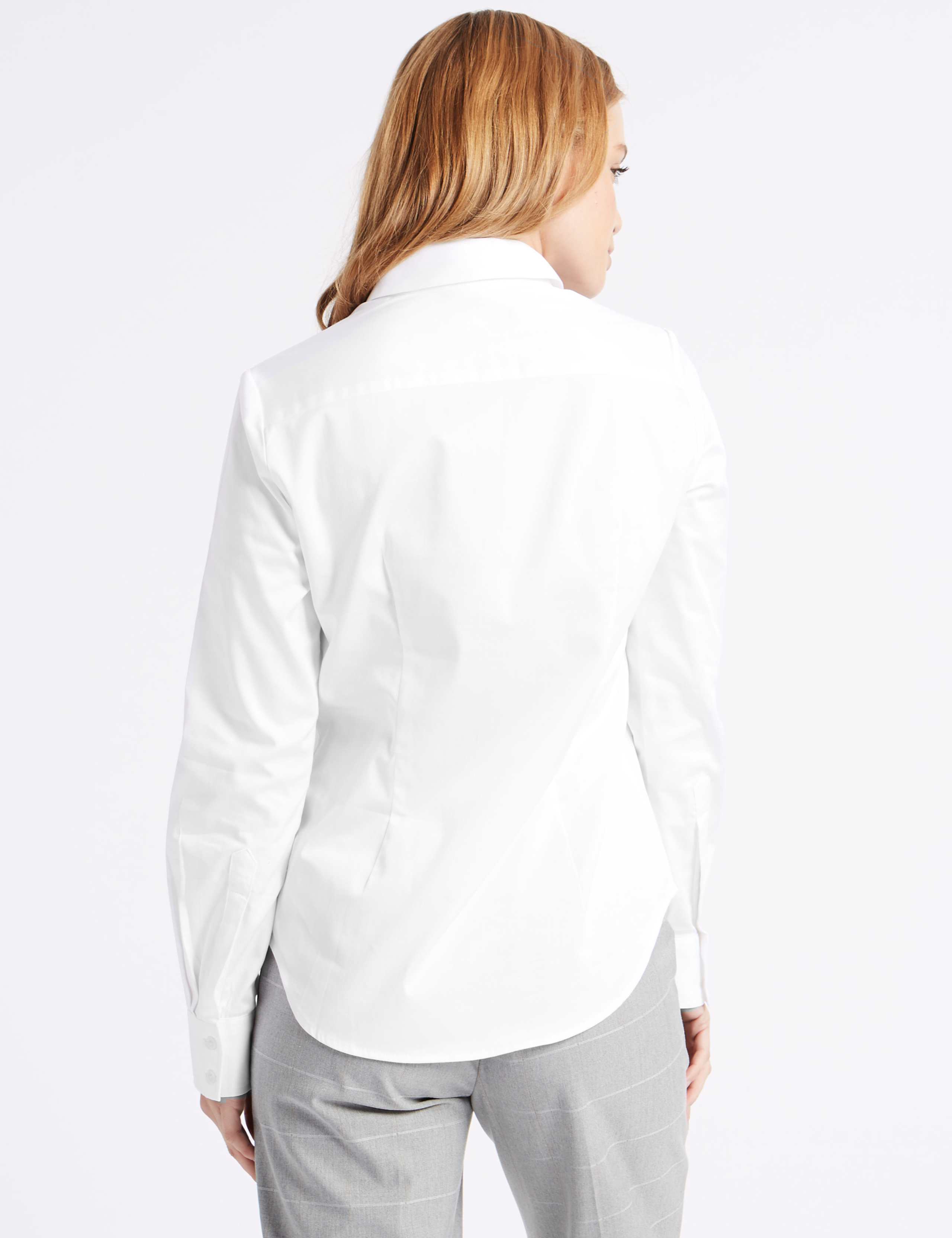 PETITE Cotton Rich Long Sleeve Shirt 3 of 3