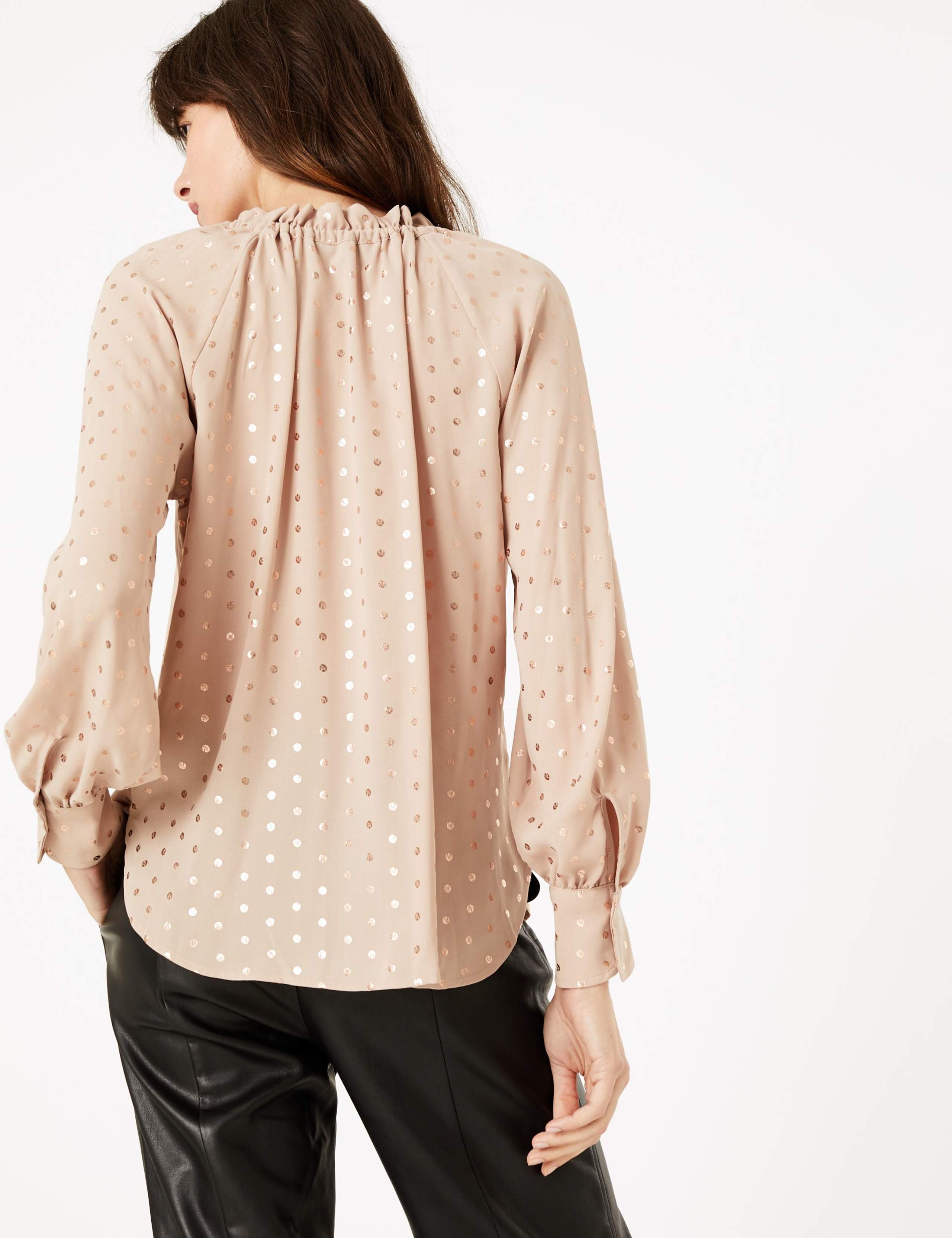 Metallic Polka Dot Blouse 4 of 5