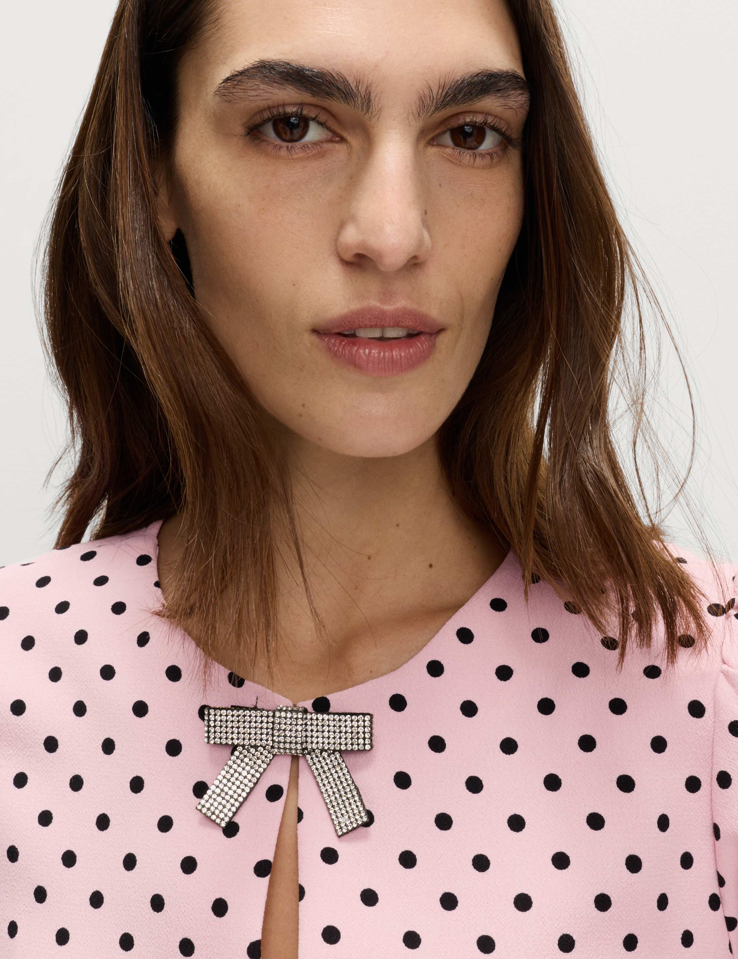 Polka Dot Embellished Bow Top 4 of 5