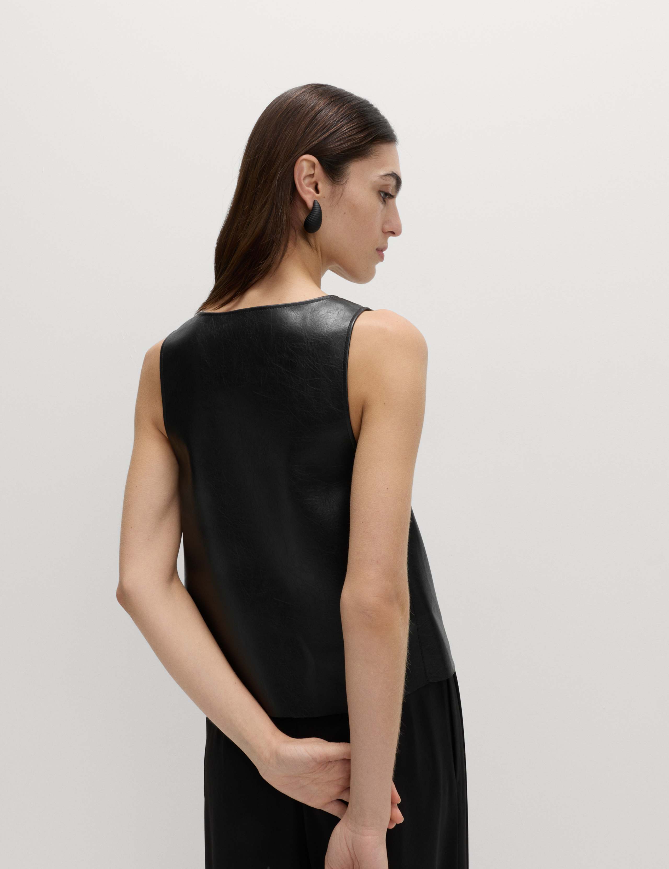 Faux Leather Studded Top 4 of 5