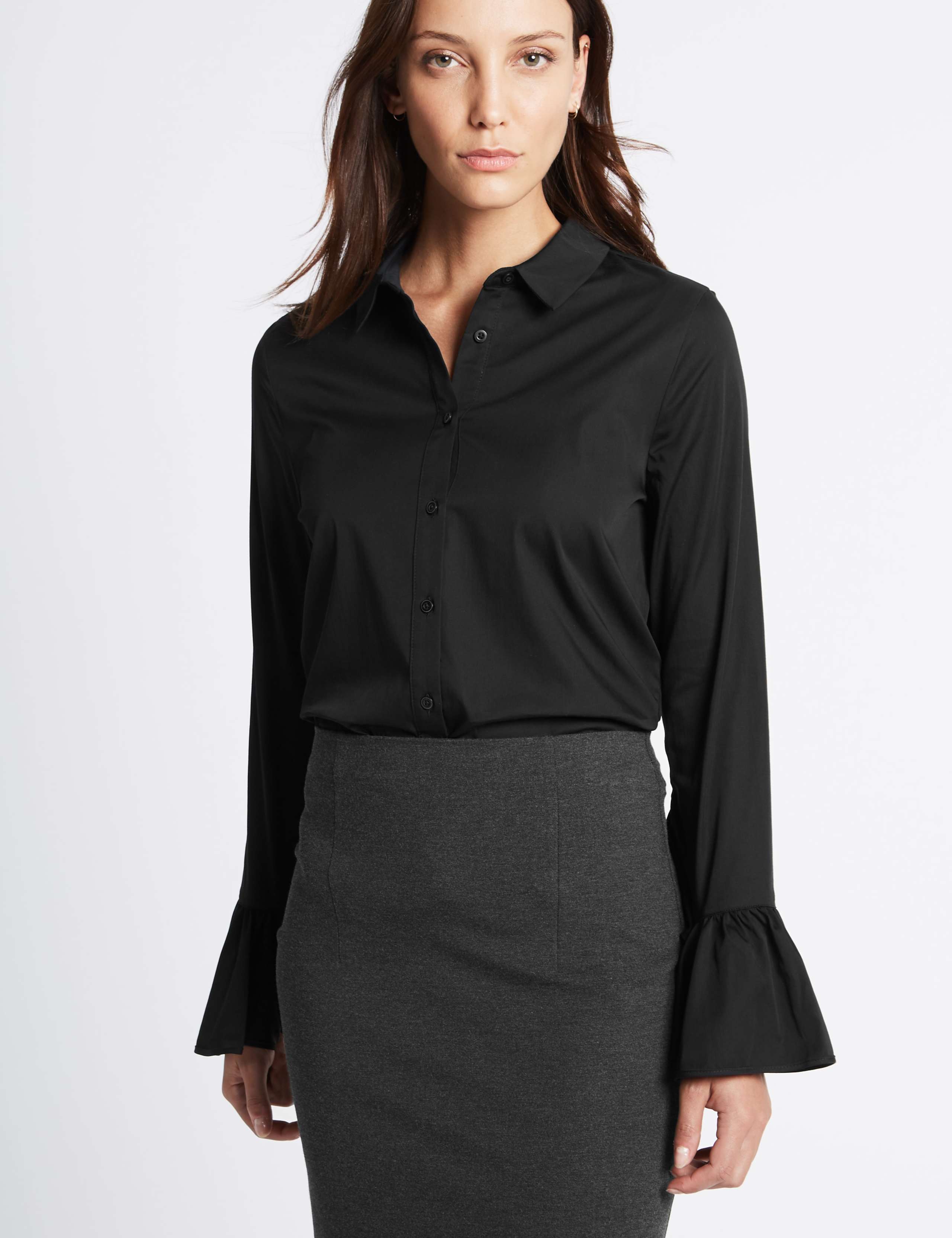 Cotton Rich Frill Cuff Shirt 3 of 5