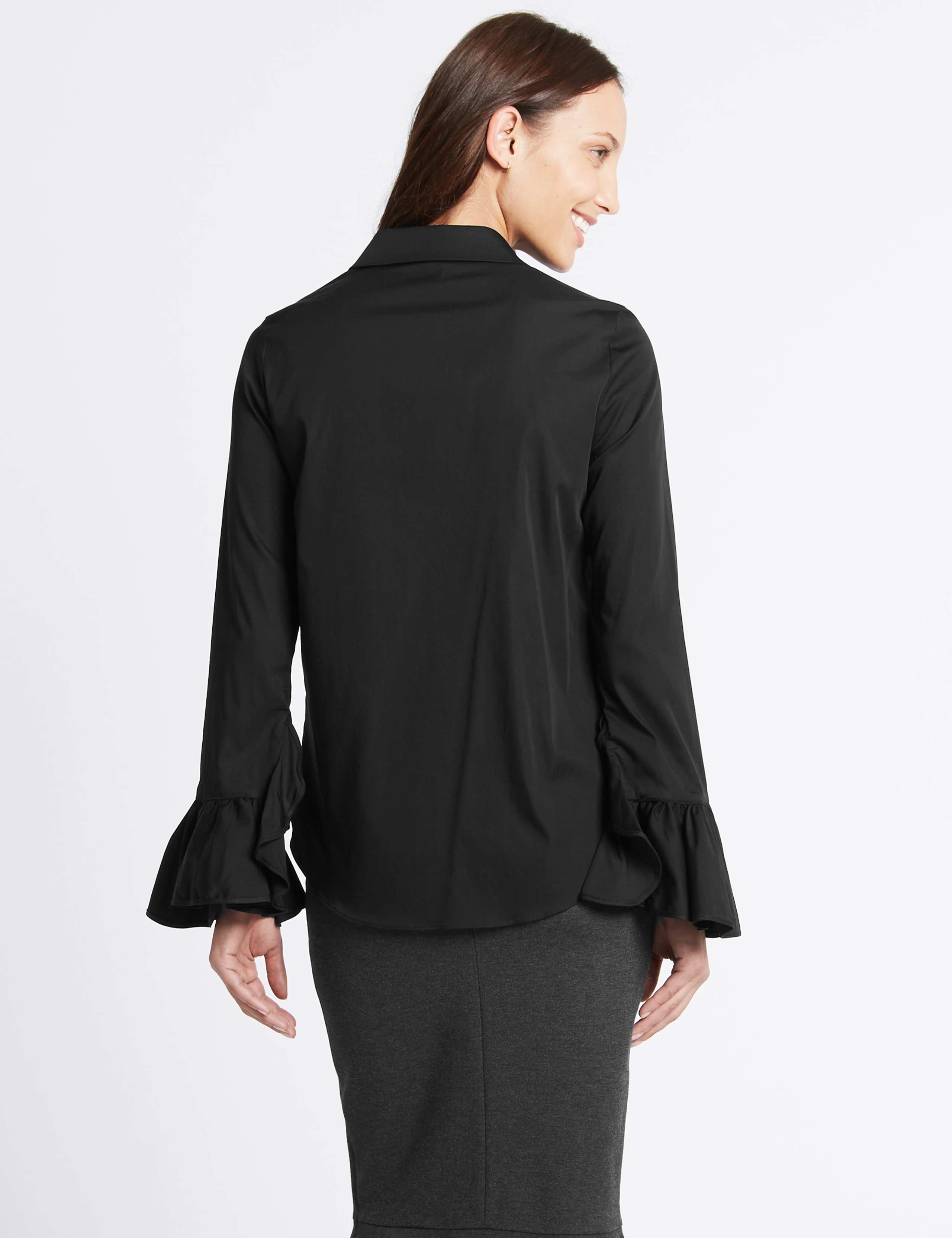 Cotton Rich Frill Cuff Shirt 4 of 5