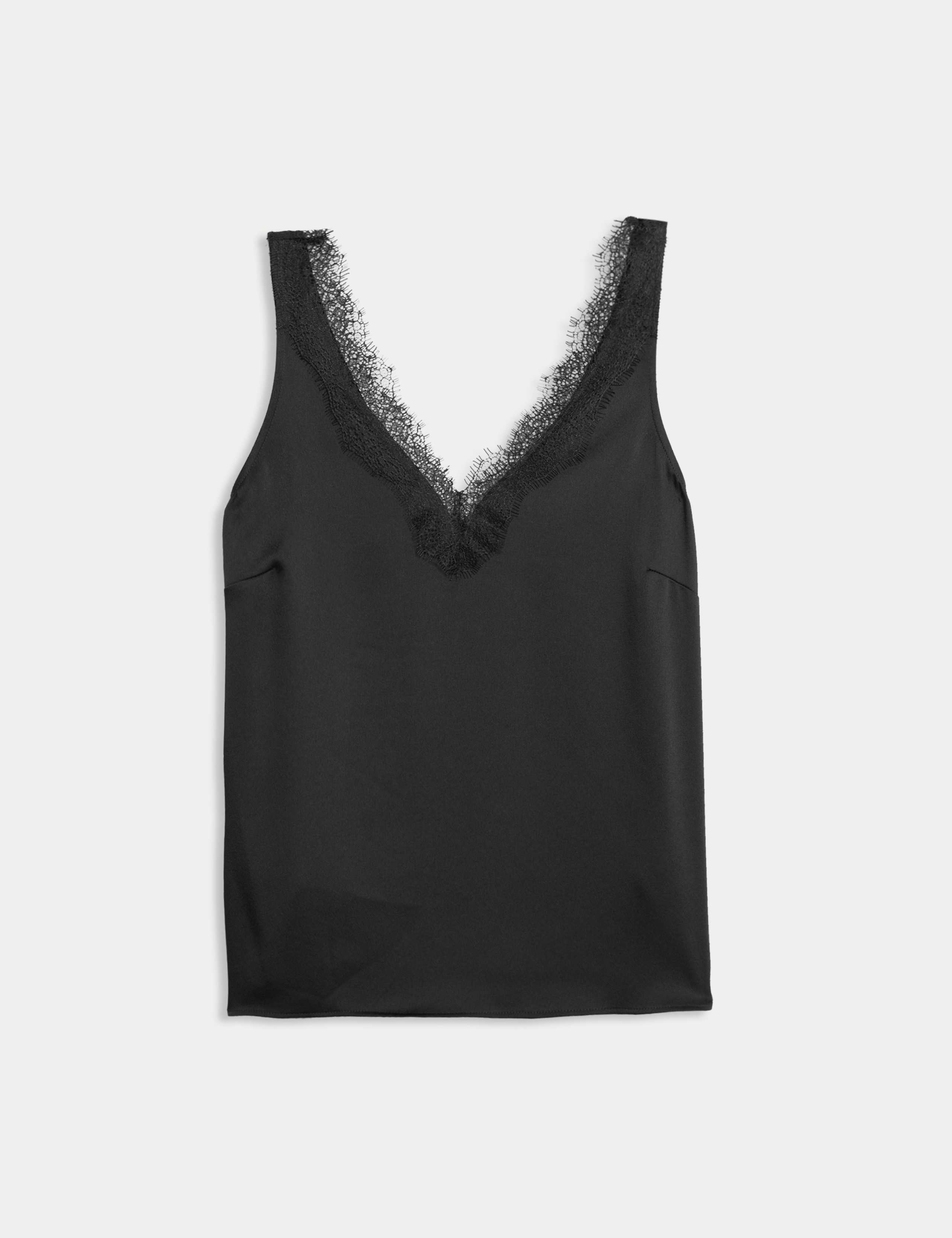 Satin Lace Insert Cami Top 2 of 5