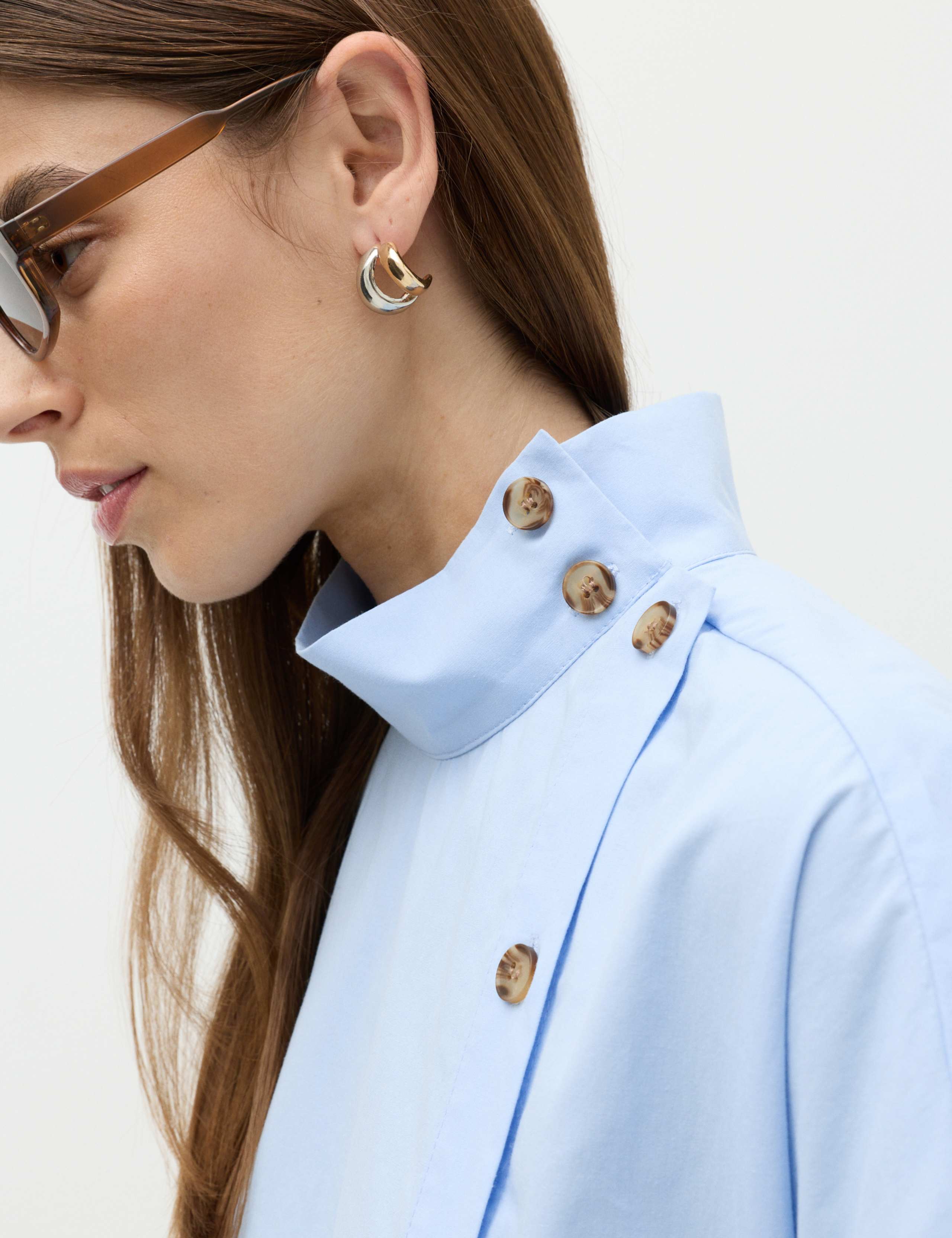Funnel Neck Button Through Shirt 4 of 6