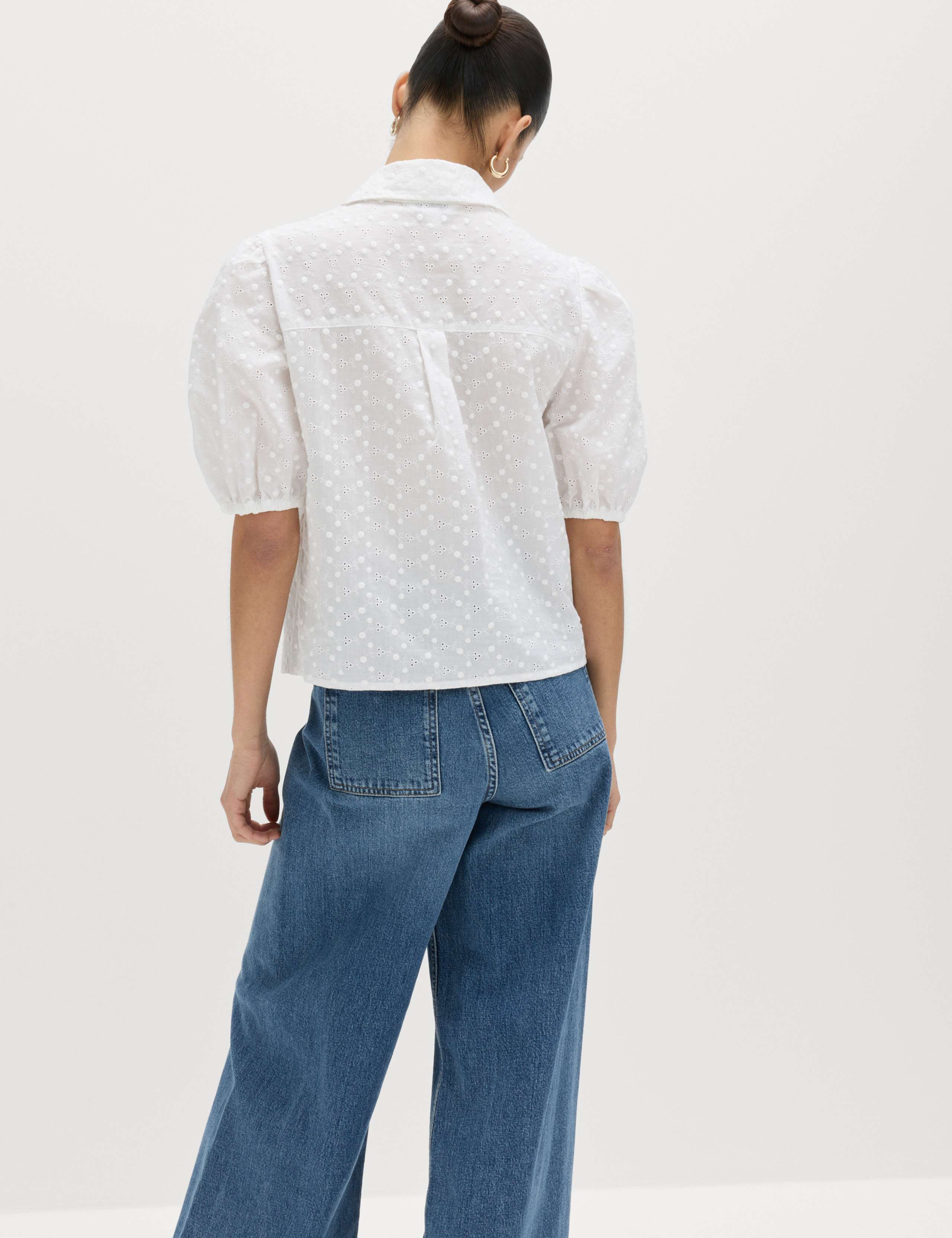 Pure Cotton Embroidered Button Through Shirt 4 of 6