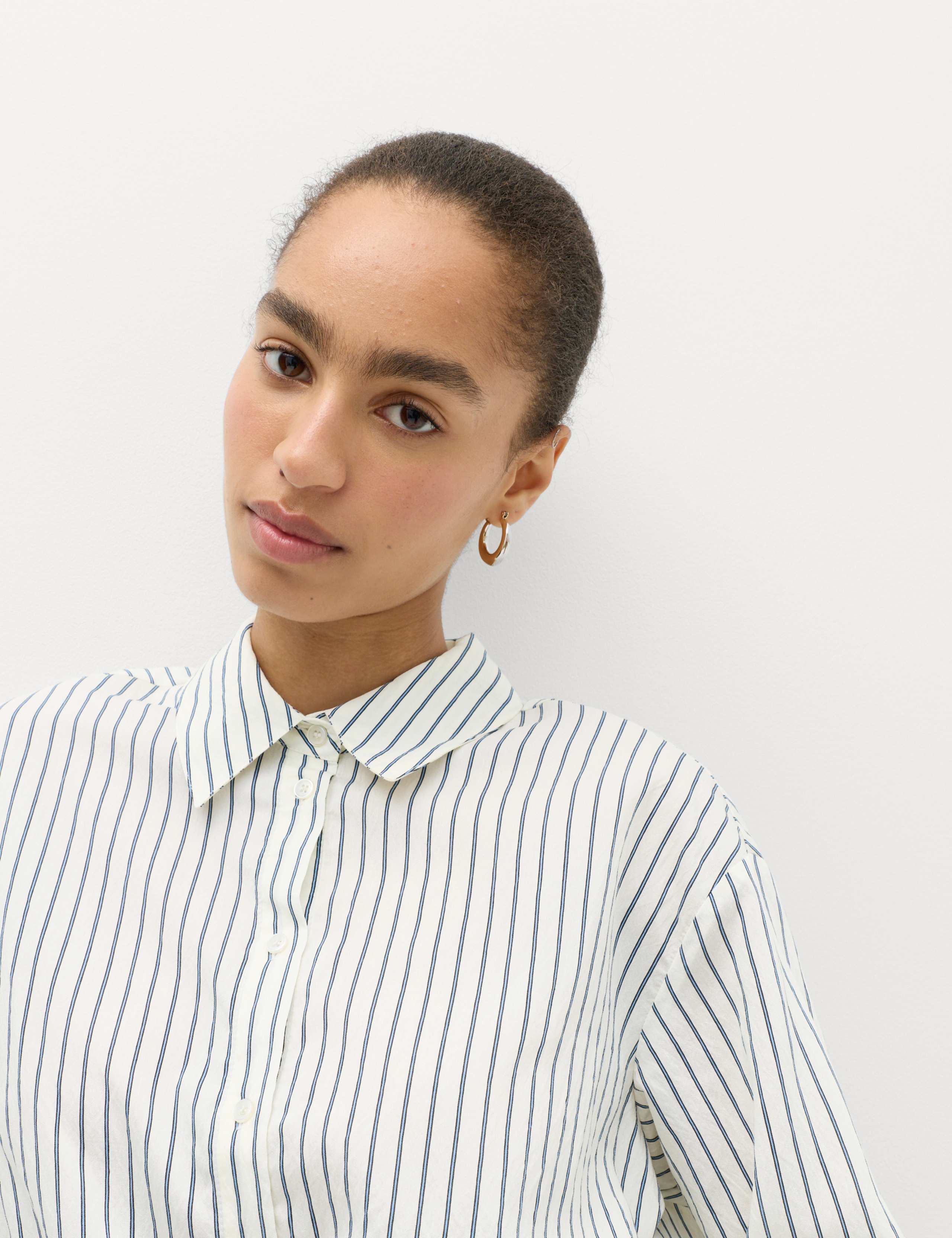 Striped Drawstring Waist Shirt 6 of 7