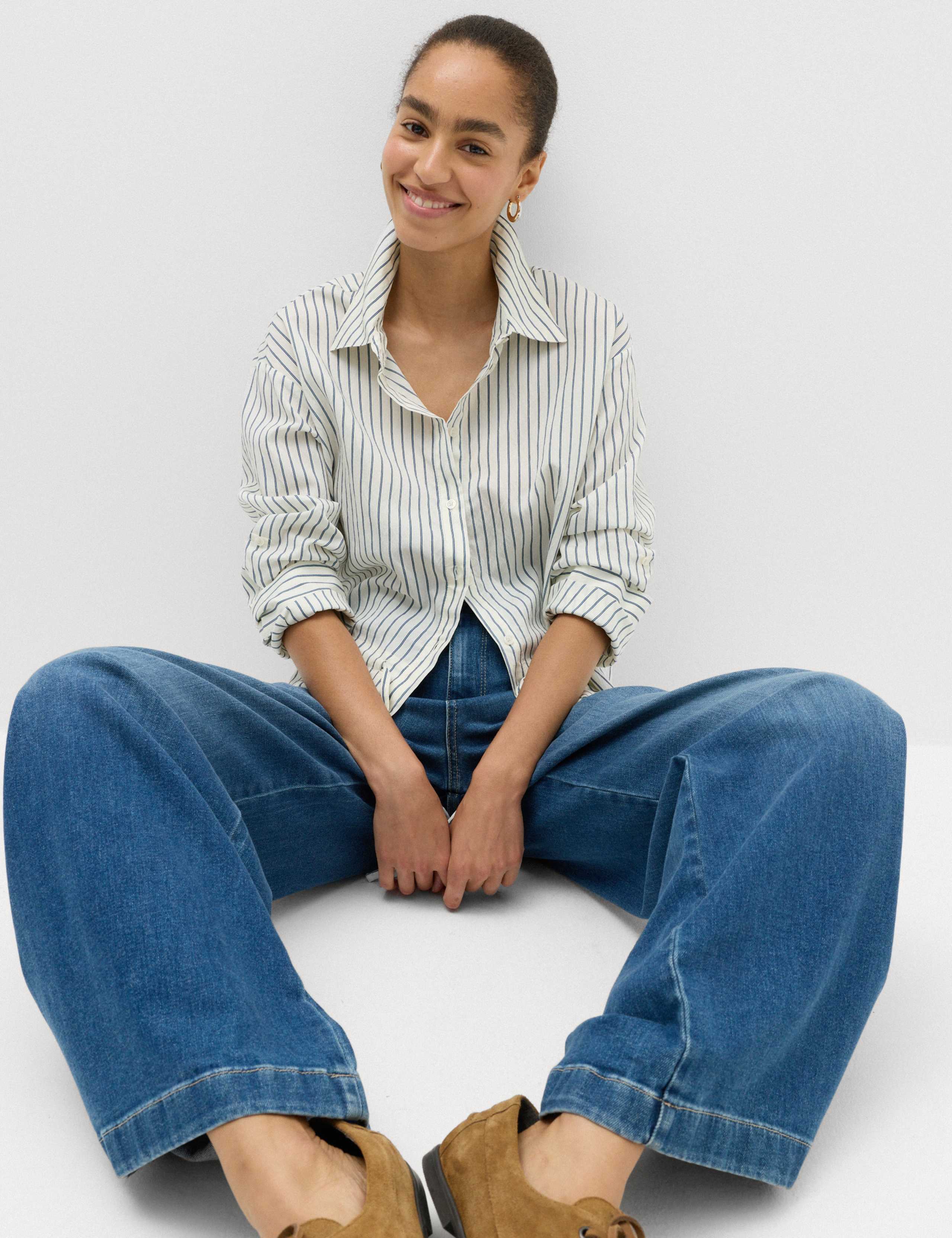 Striped Drawstring Waist Shirt 7 of 7