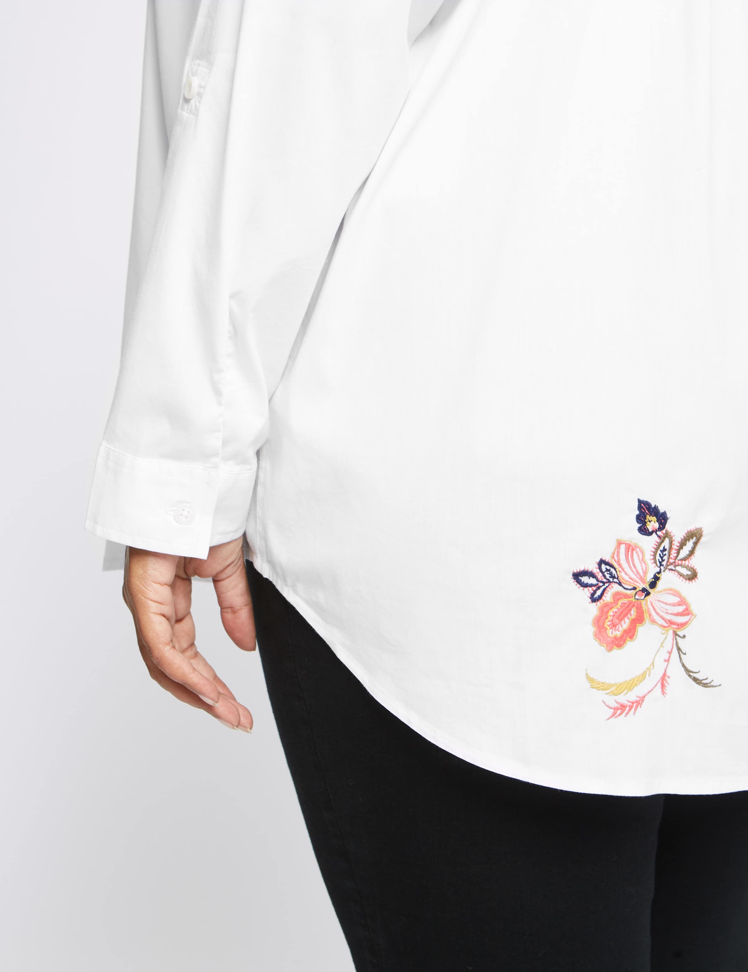 CURVE Cotton Rich Embroidered Shirt 5 of 5