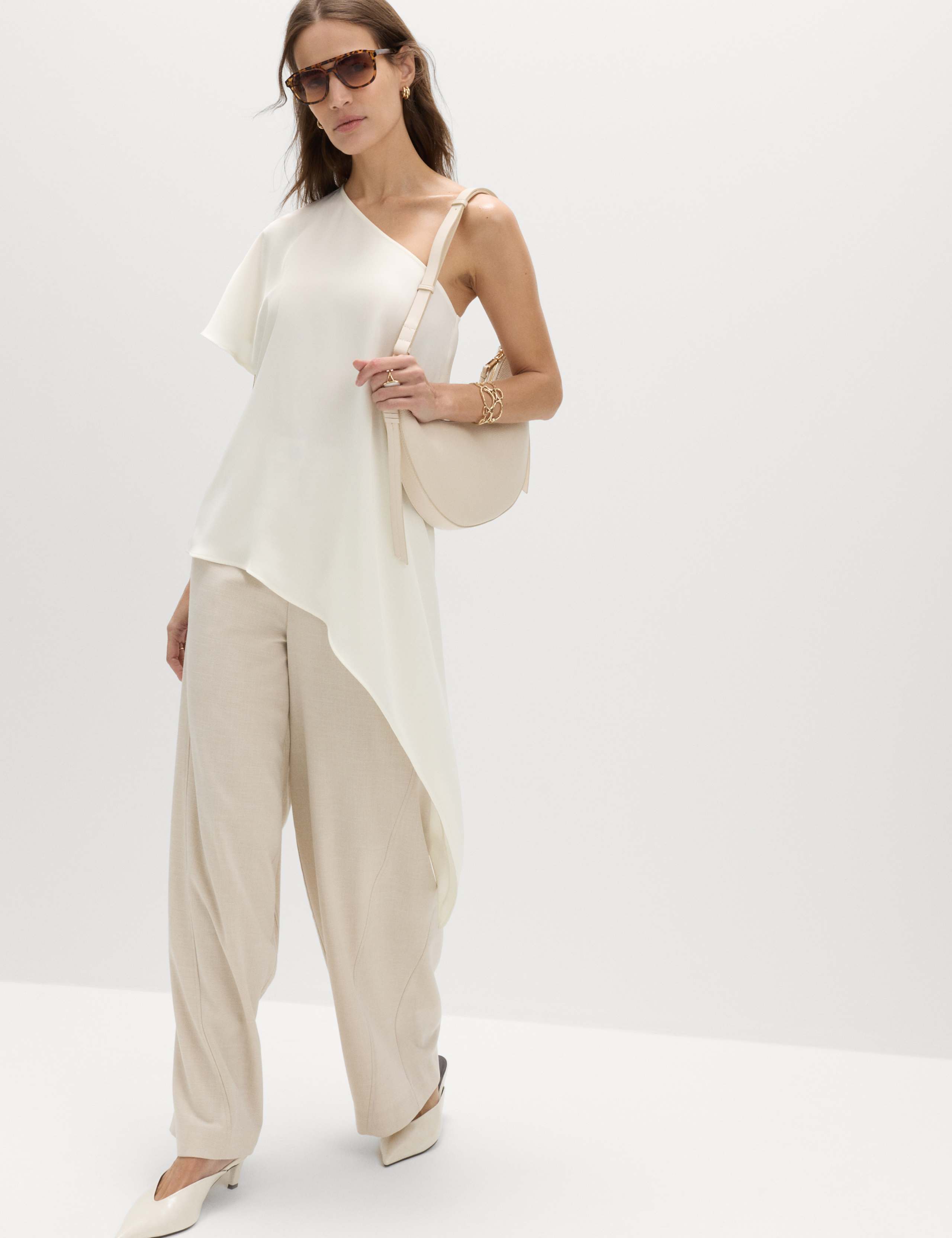 One Shoulder Asymmetric Longline Top 1 of 6