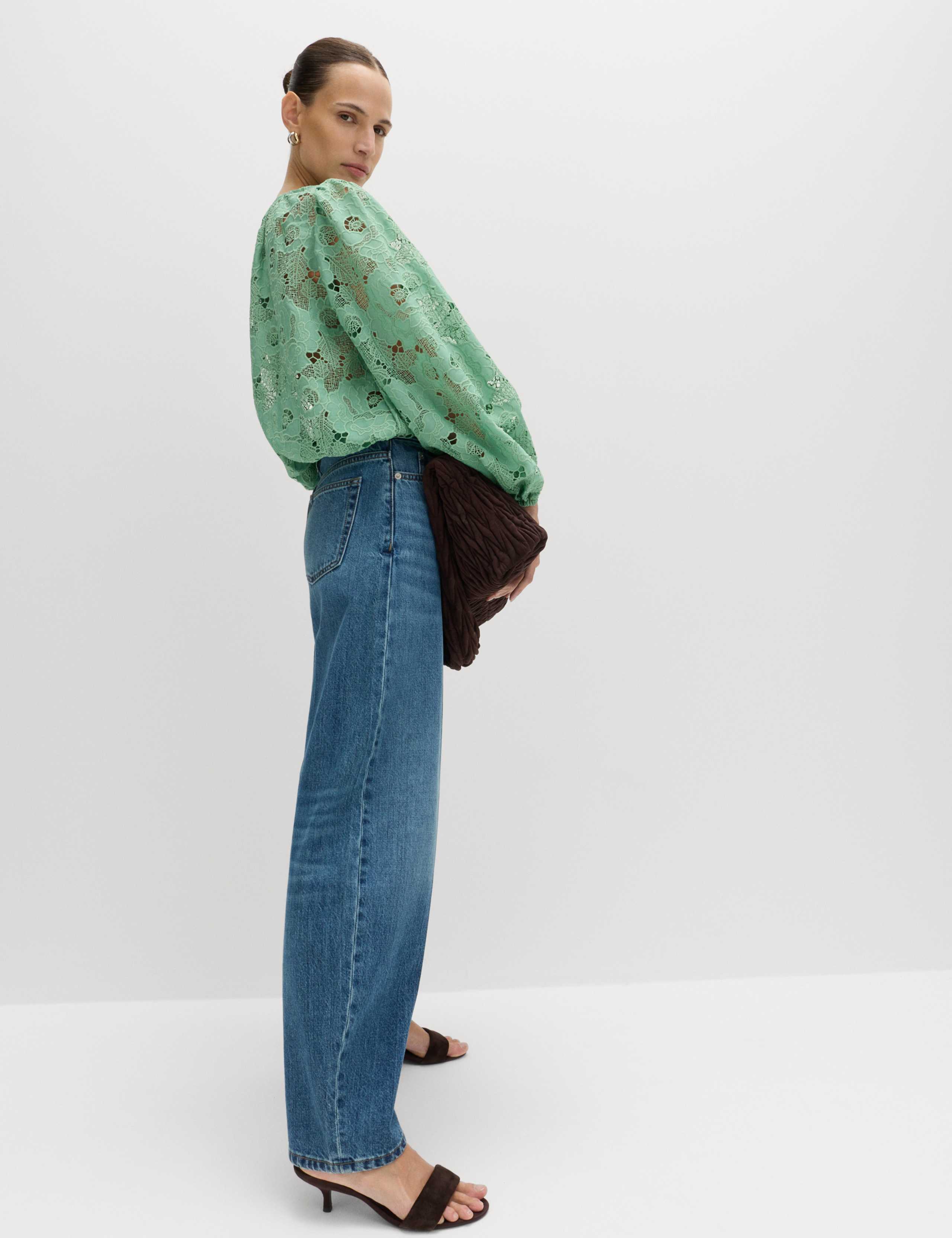 Lace Cutwork Detail Blouse 3 of 6