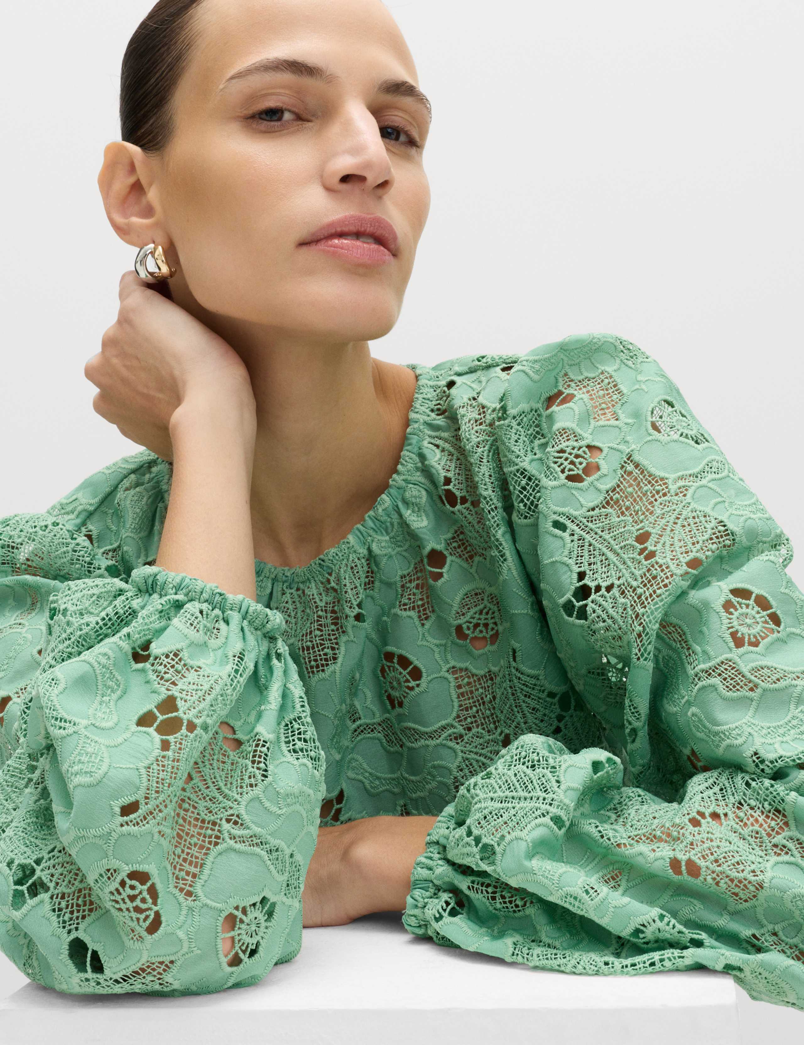 Lace Cutwork Detail Blouse 4 of 6