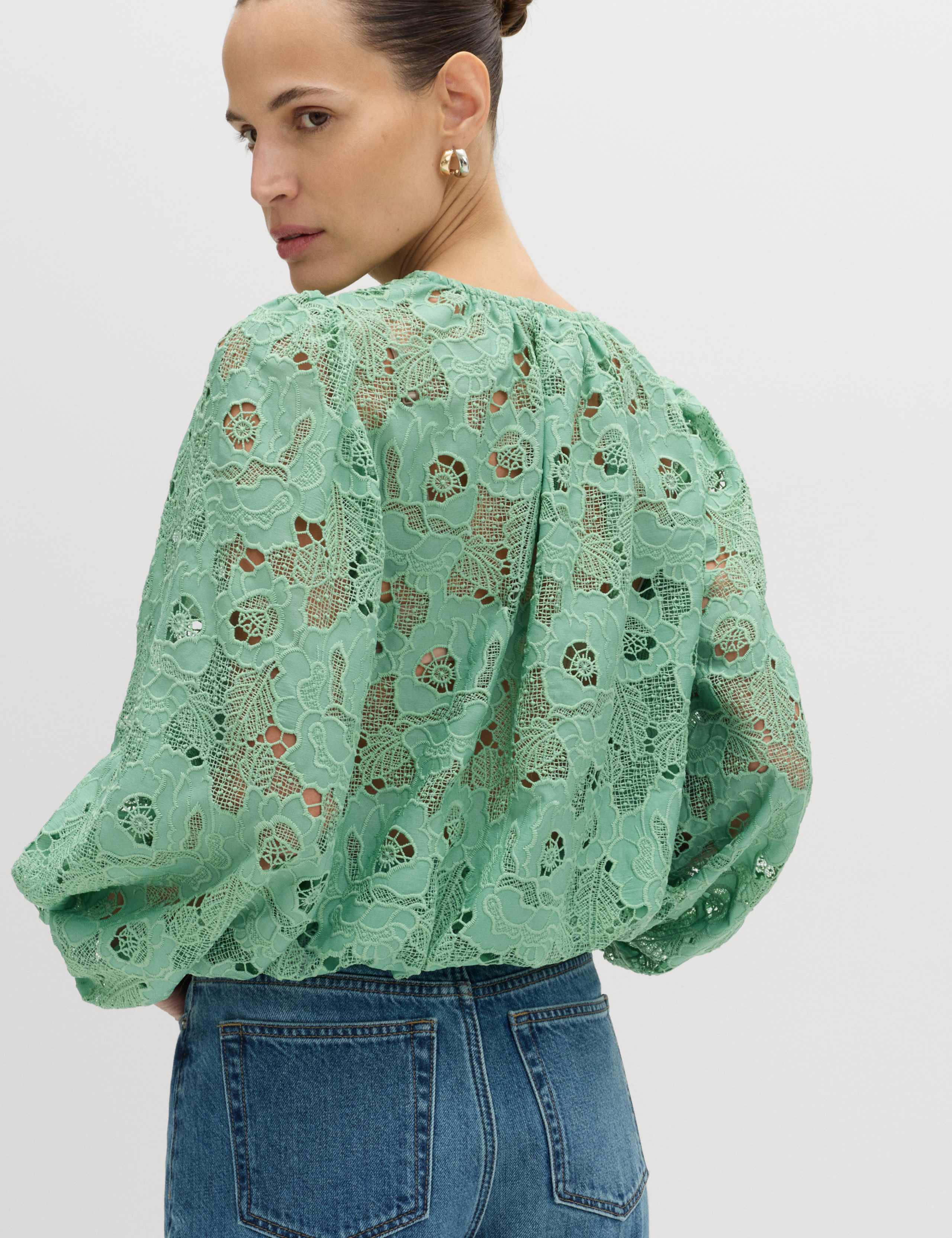 Lace Cutwork Detail Blouse 5 of 6
