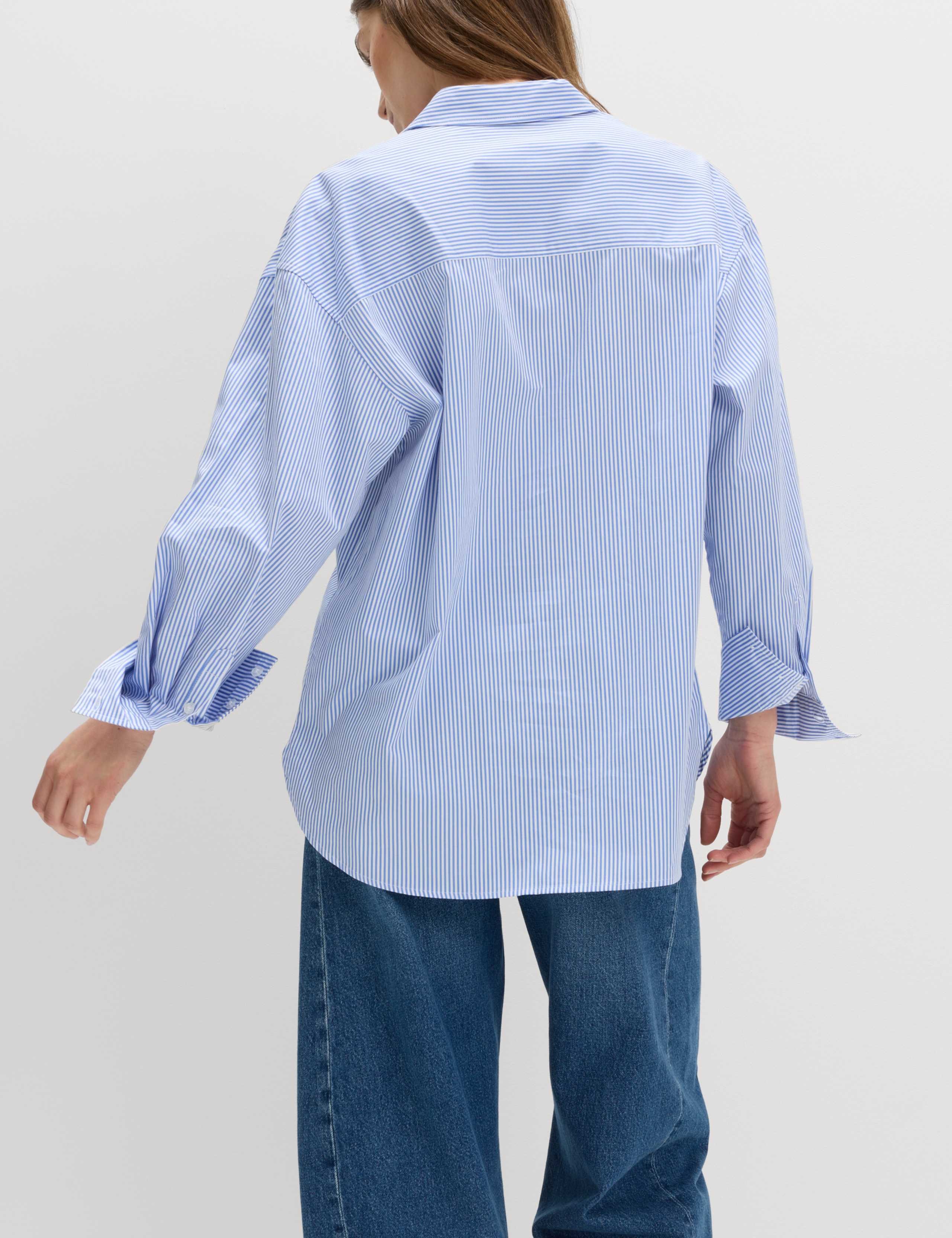 Pure Cotton Striped Oversized Shirt 3 of 6