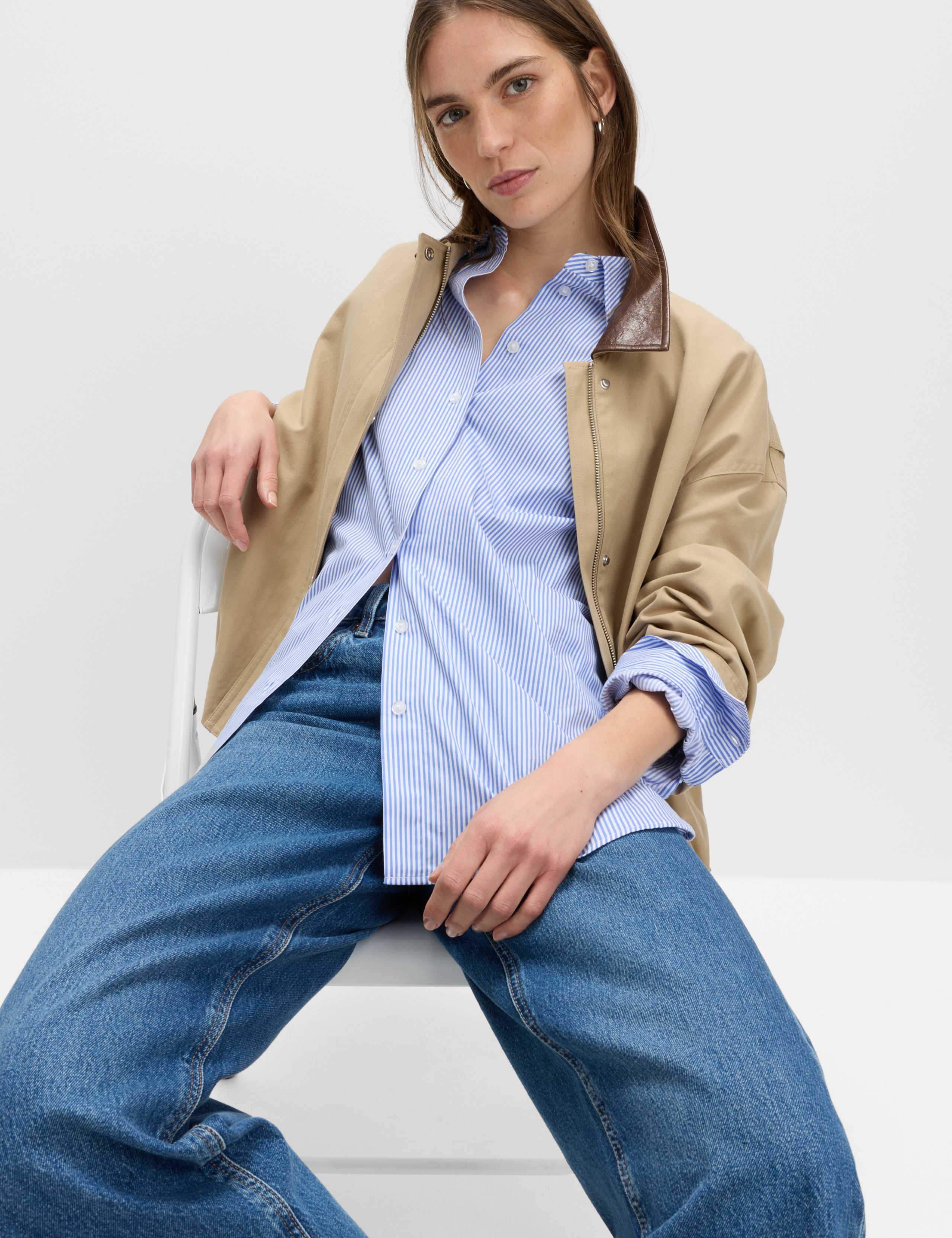 Pure Cotton Striped Oversized Shirt 6 of 6