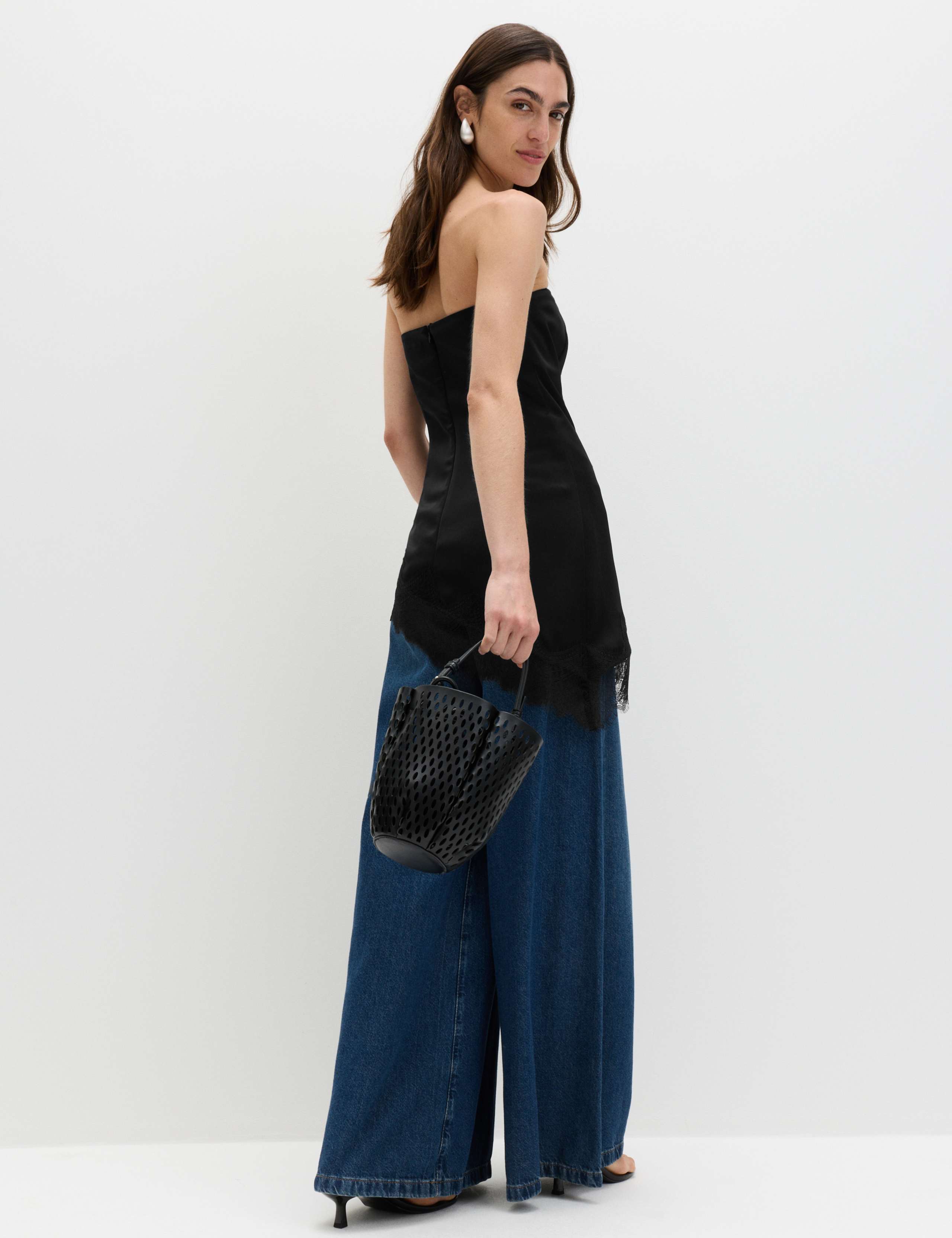 Asymmetric Lace Hem Bandeau Top 6 of 7