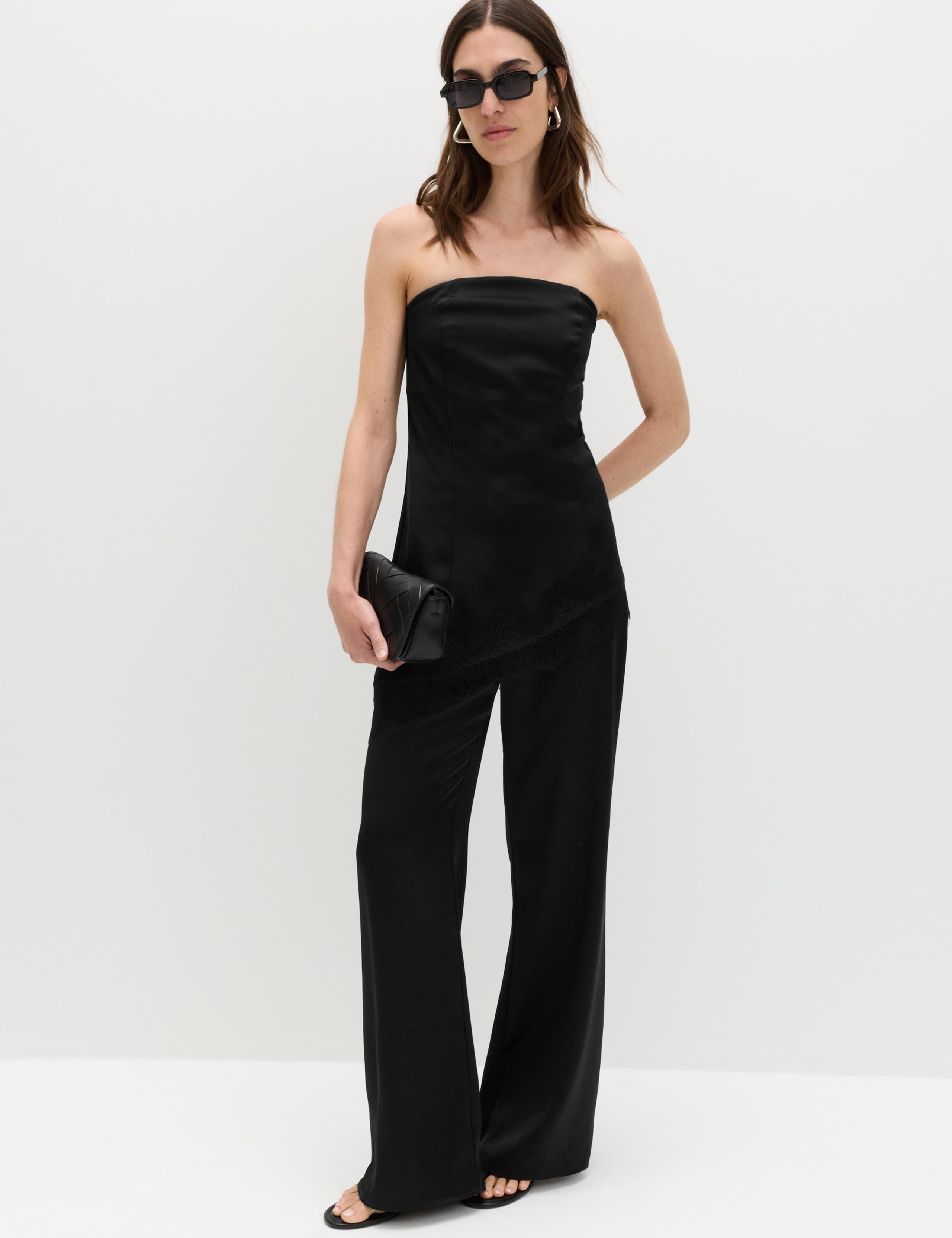 Asymmetric Lace Hem Bandeau Top 7 of 7