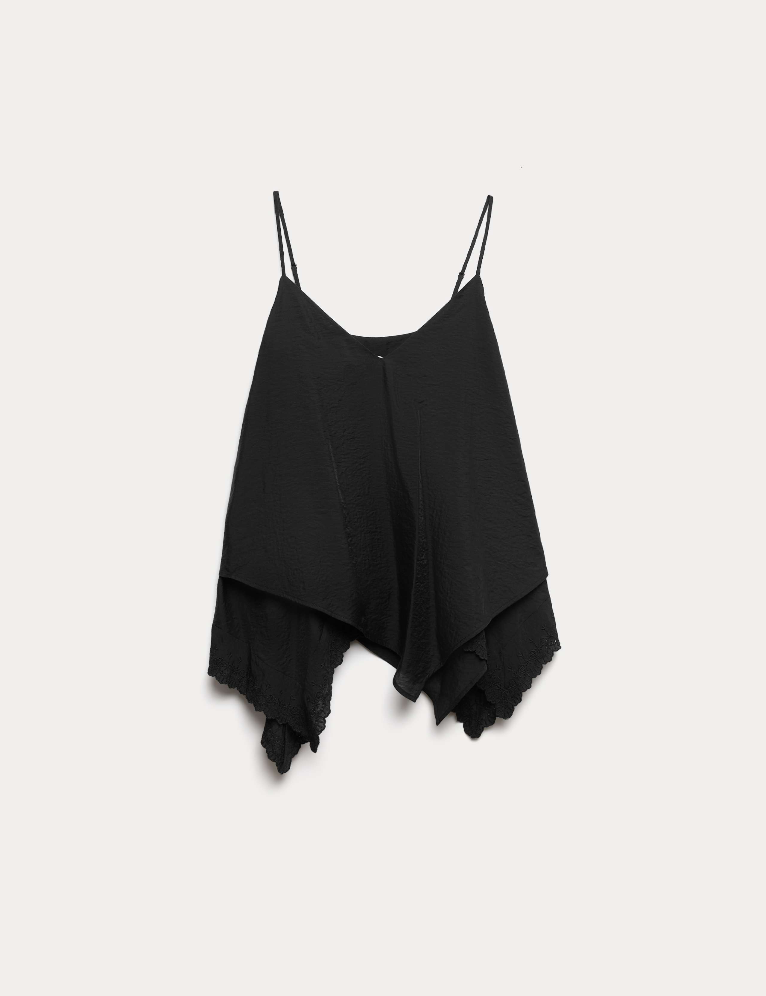Asymmetric Embroidered V-Neck Cami Top 2 of 6