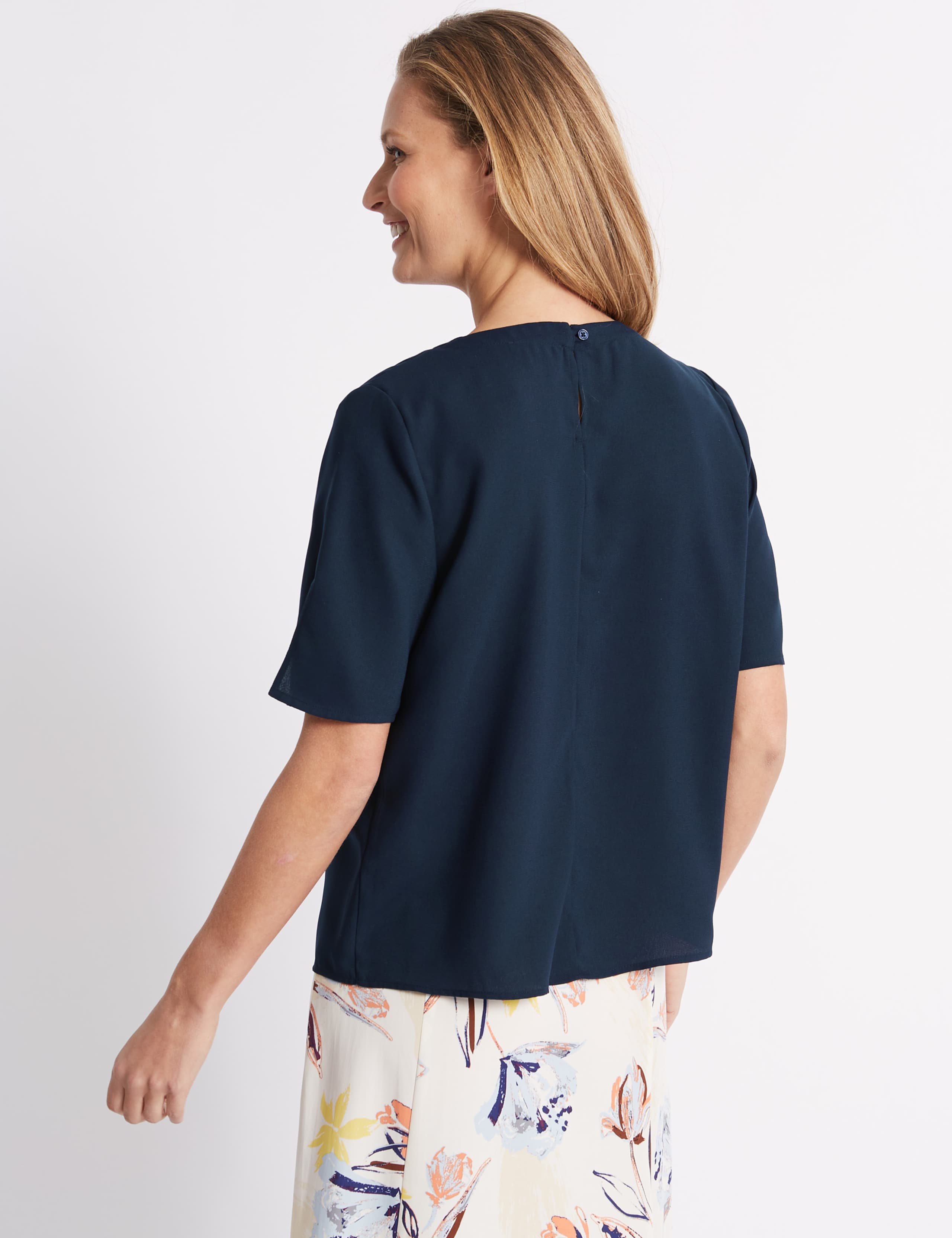 Round Neck Half Sleeve Blouse 4 of 5