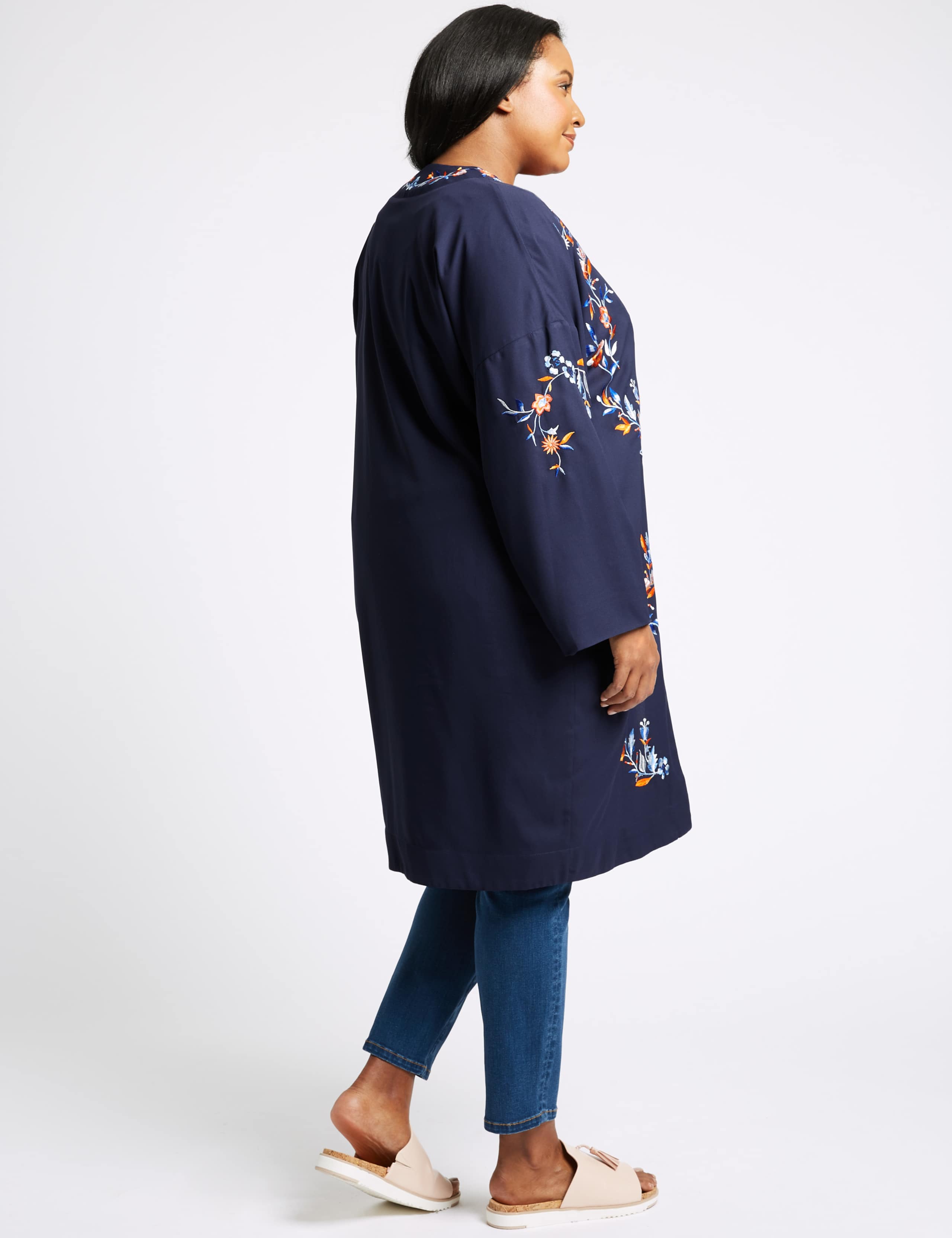 CURVE Embroidered Long Sleeve Kimono Top 4 of 5