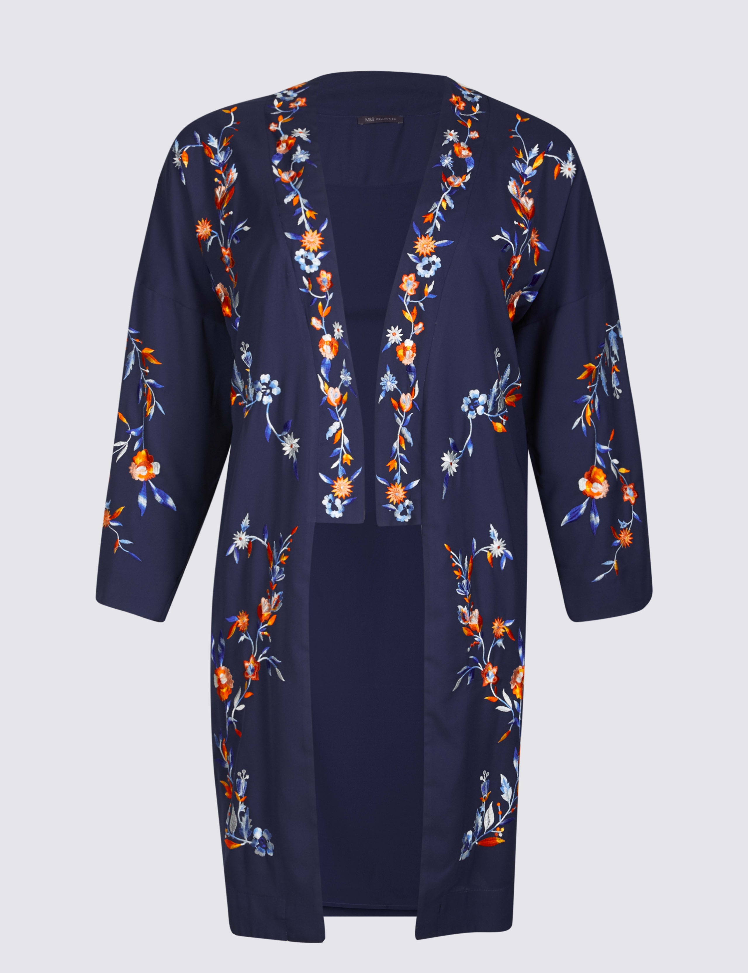 CURVE Embroidered Long Sleeve Kimono Top 2 of 5