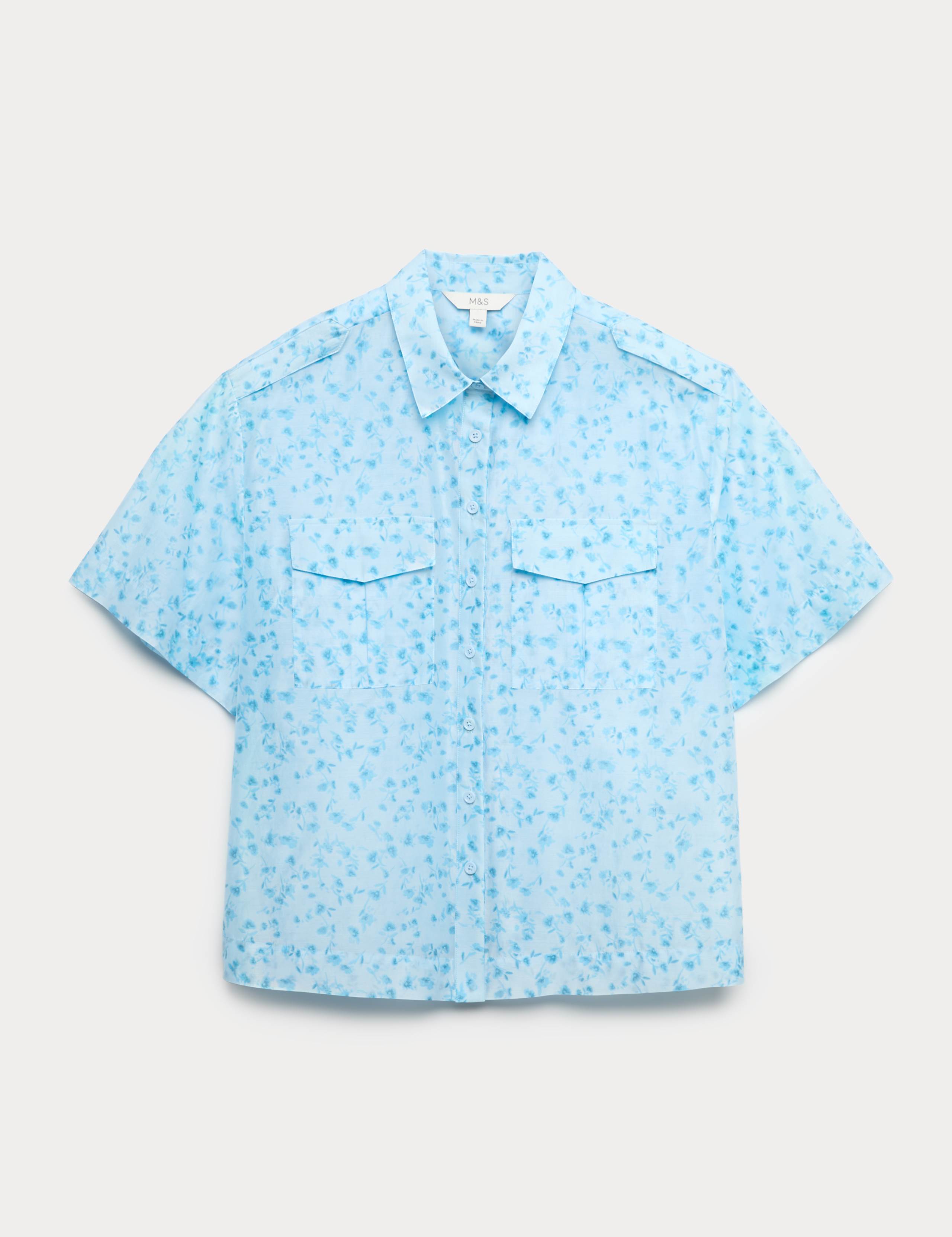 Lyocell Rich Floral Utility Shirt 2 of 7