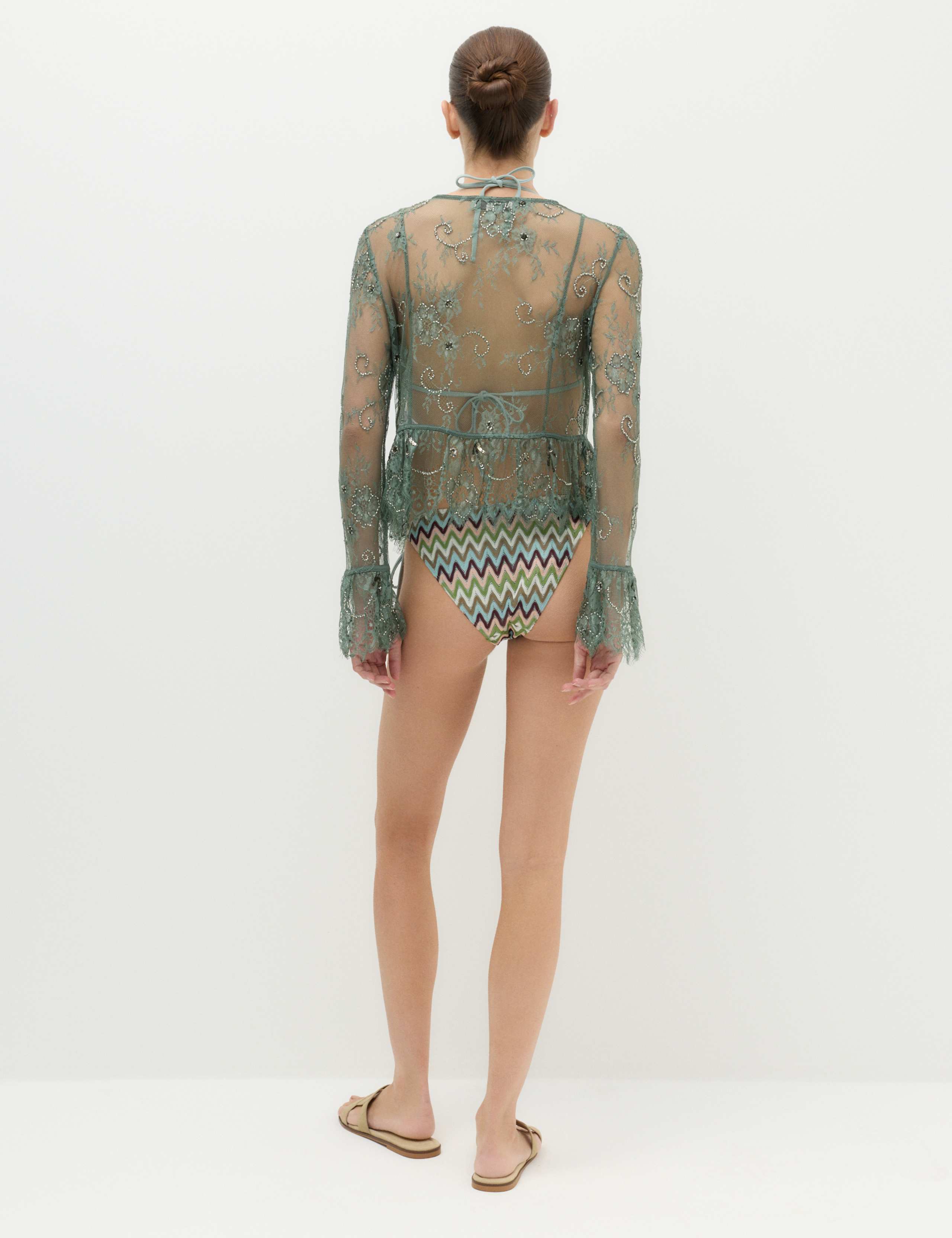 Embellished Lace Button Through Top 4 of 8