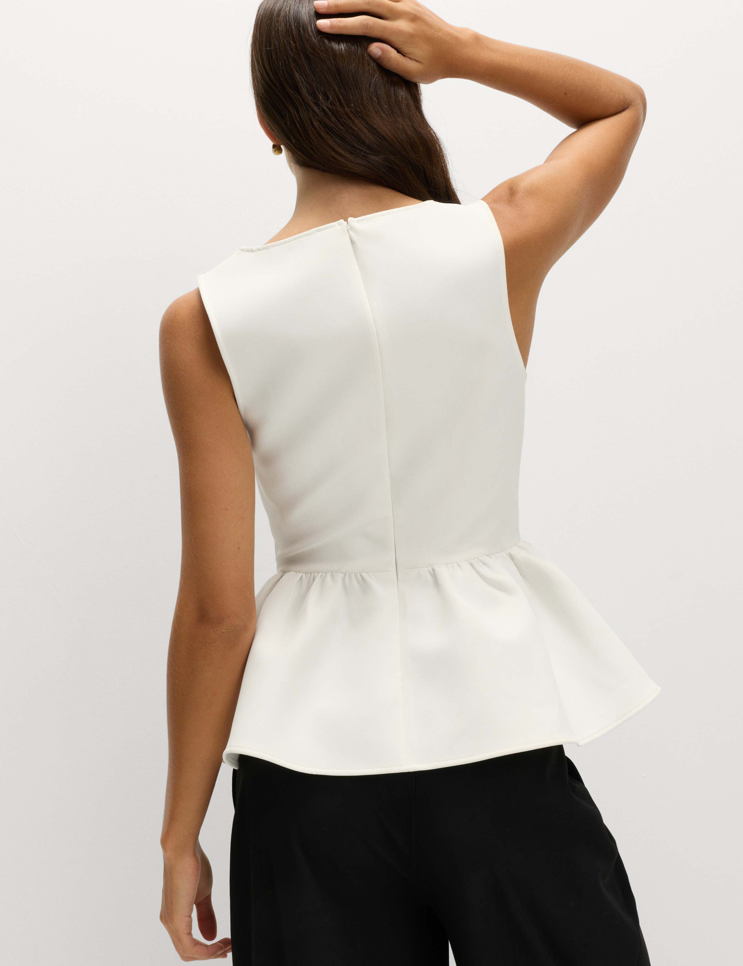 Square Neck Peplum Top 3 of 4