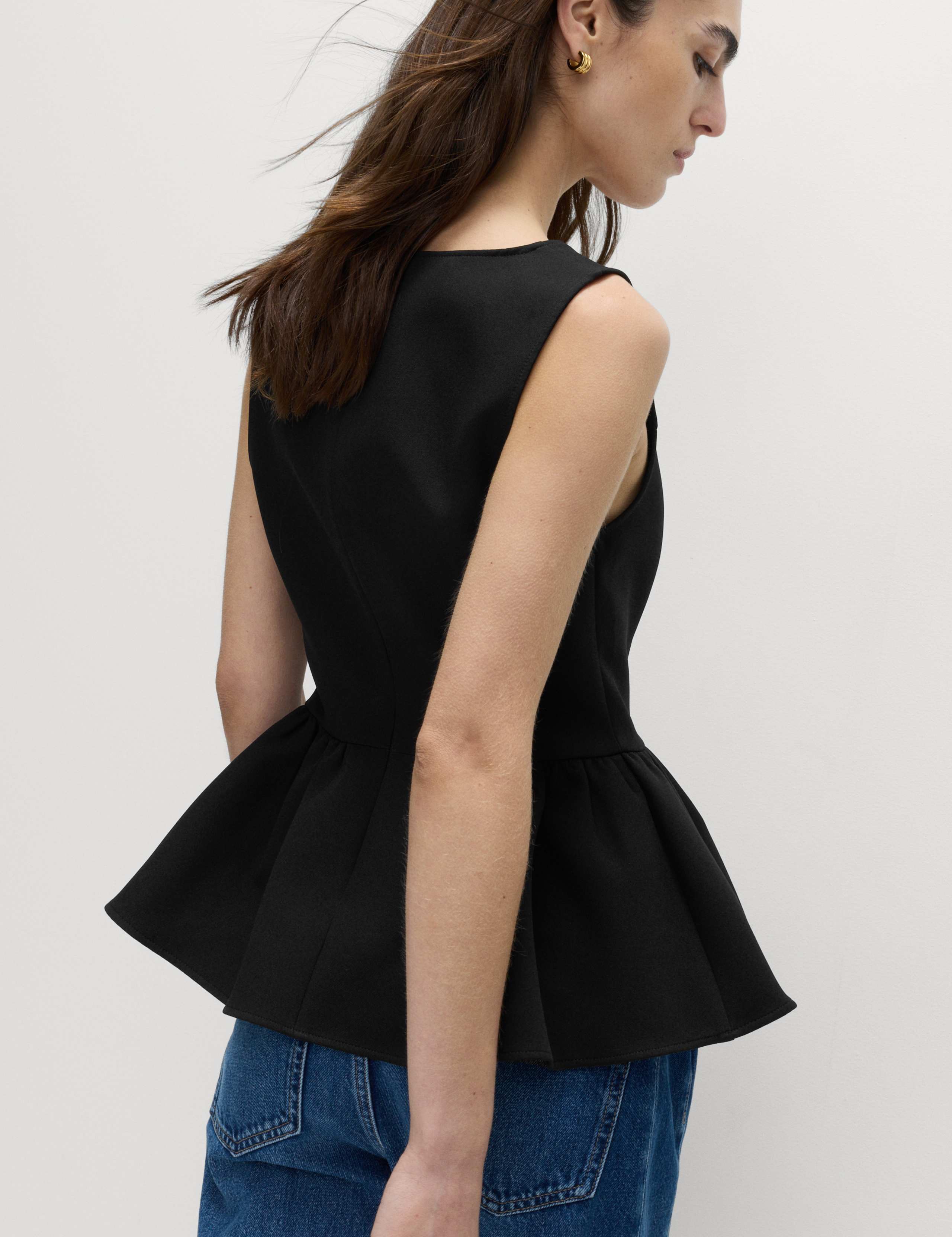 Square Neck Peplum Top 3 of 5