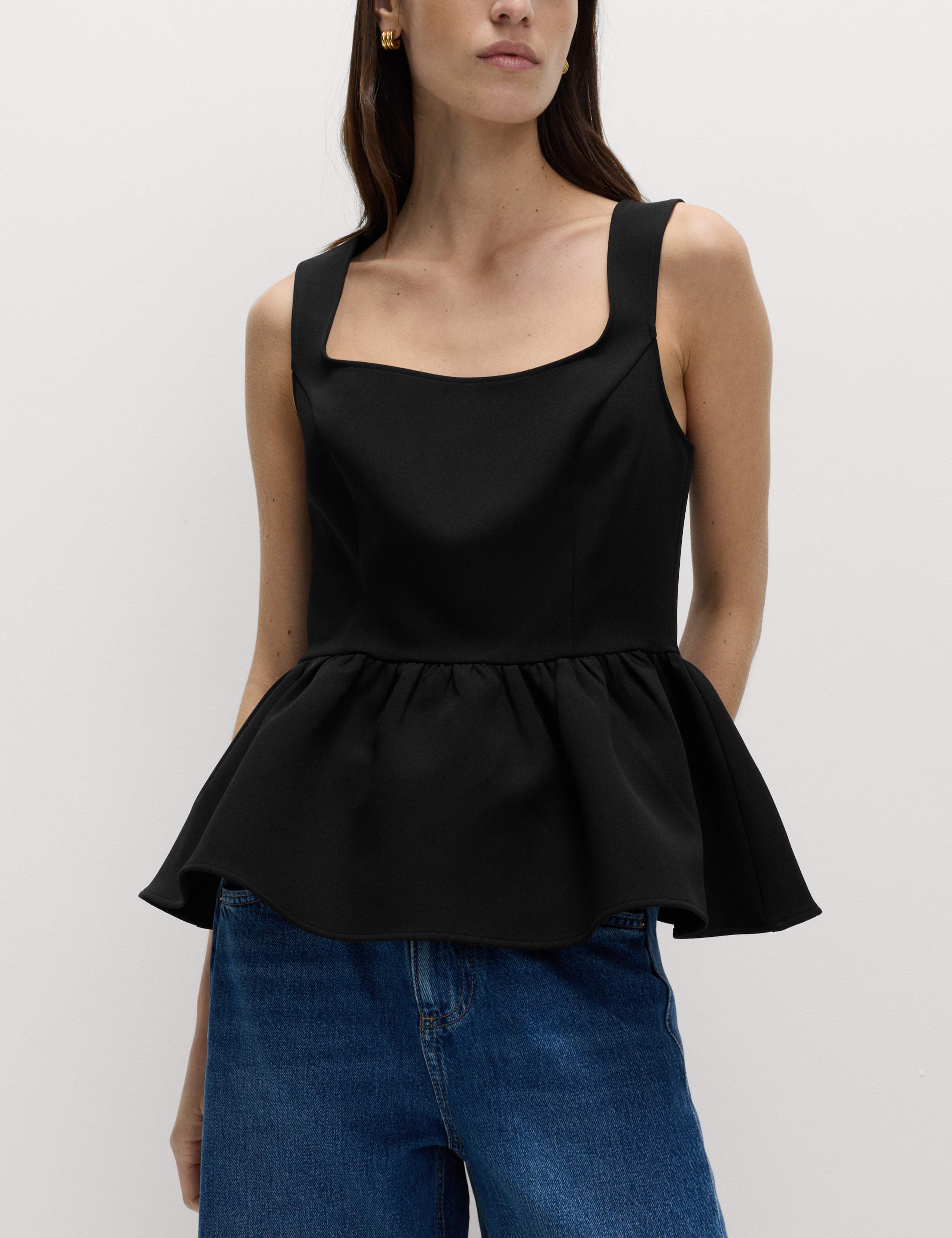 Square Neck Peplum Top 5 of 5