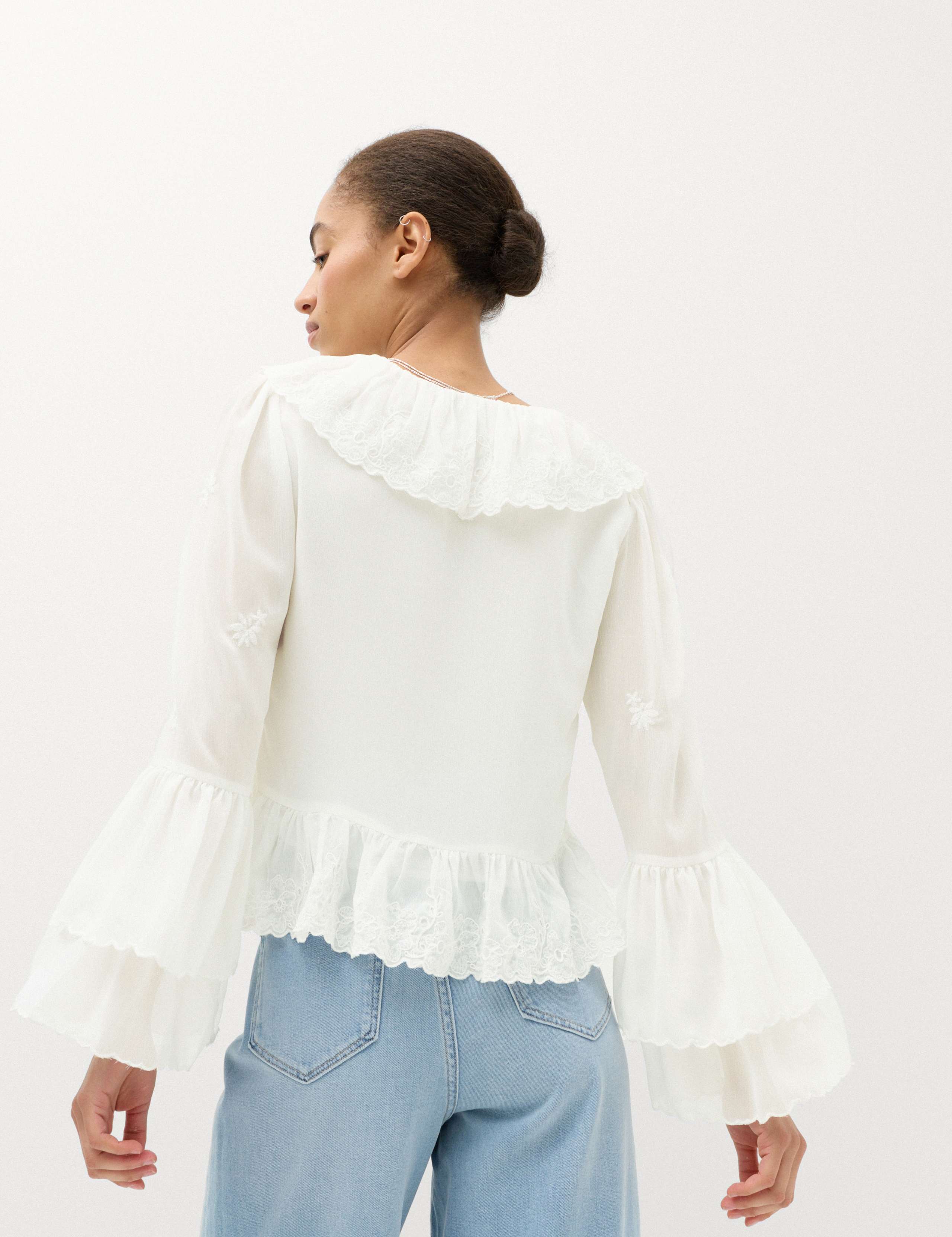 Frill Detail Embroidered Blouse 4 of 6