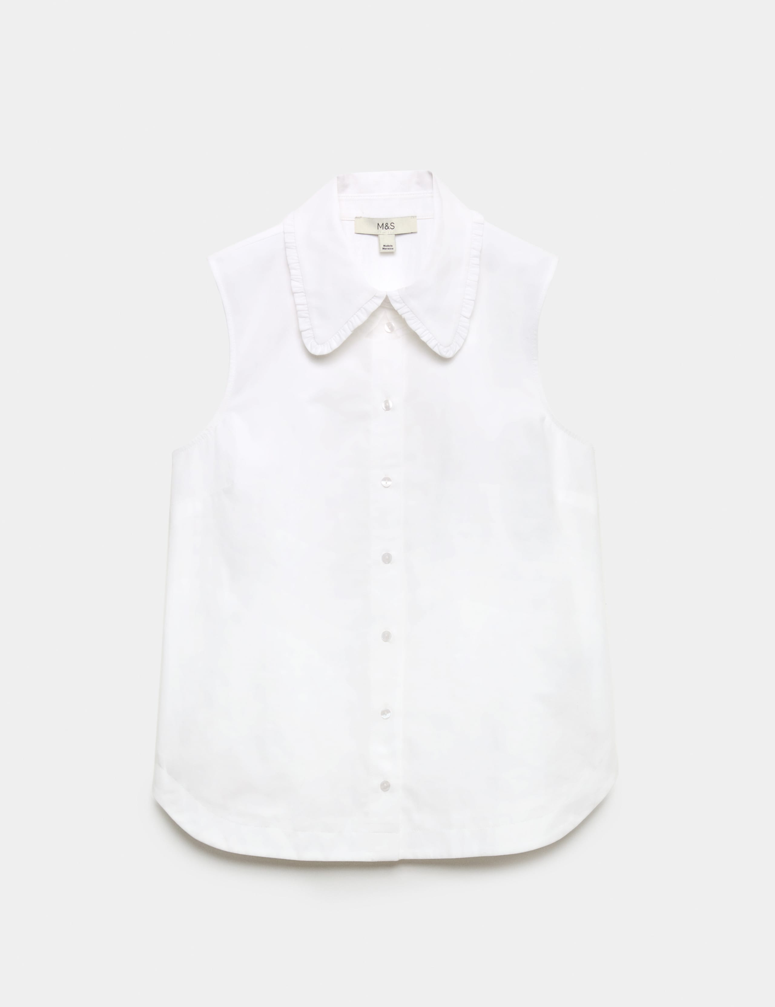 Pure Cotton Frill Collar Detail Shirt 2 of 6