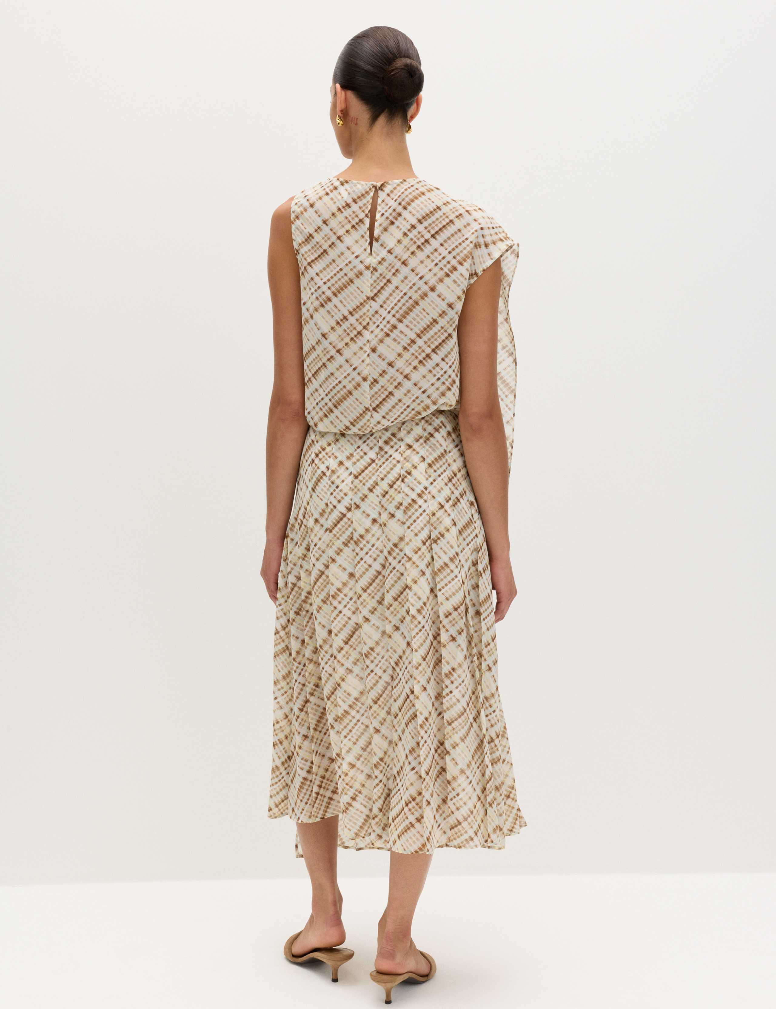 Checked Drape Detail Top 3 of 6
