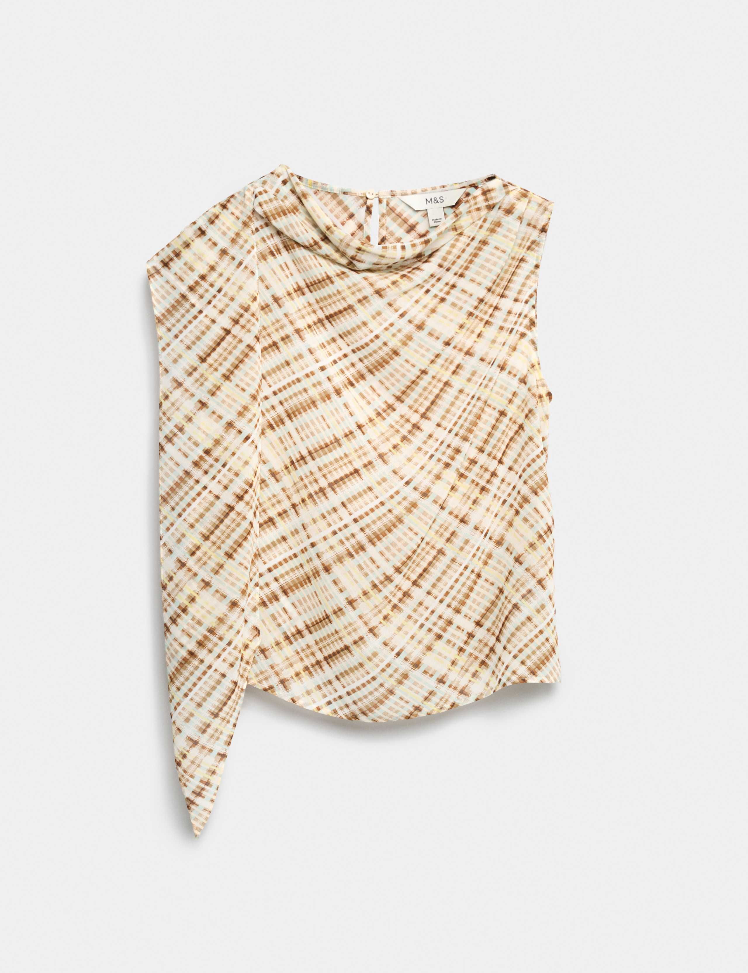 Checked Drape Detail Top 2 of 6