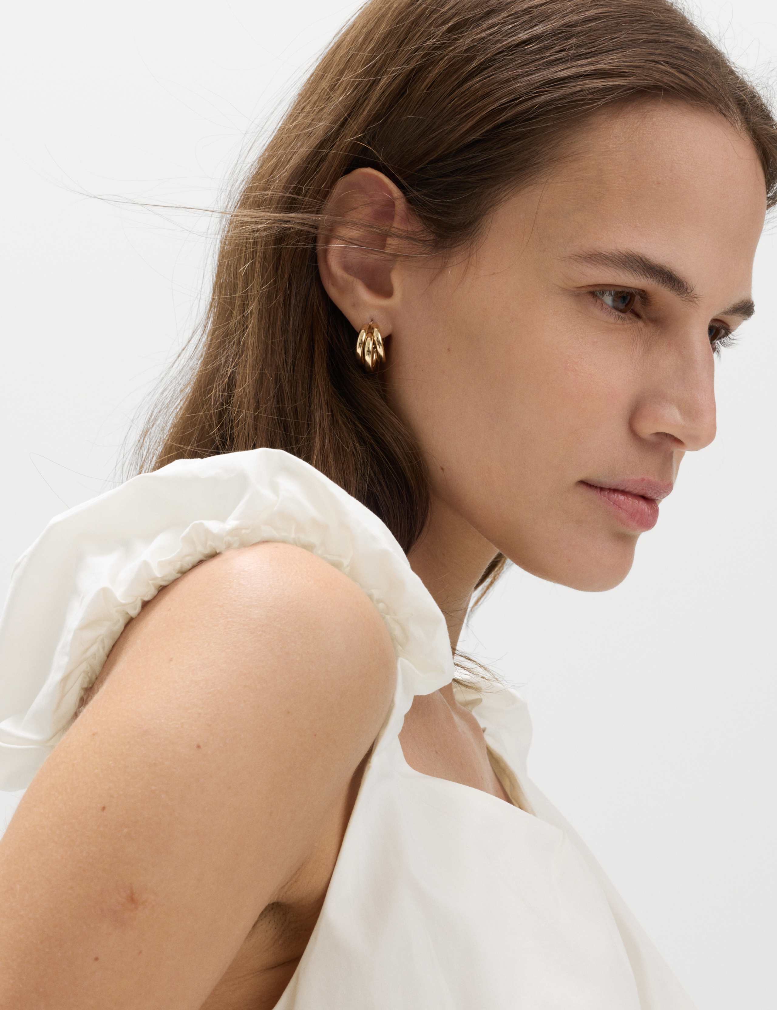 Pure Cotton Bubble Hem Puff Strap Top 3 of 6