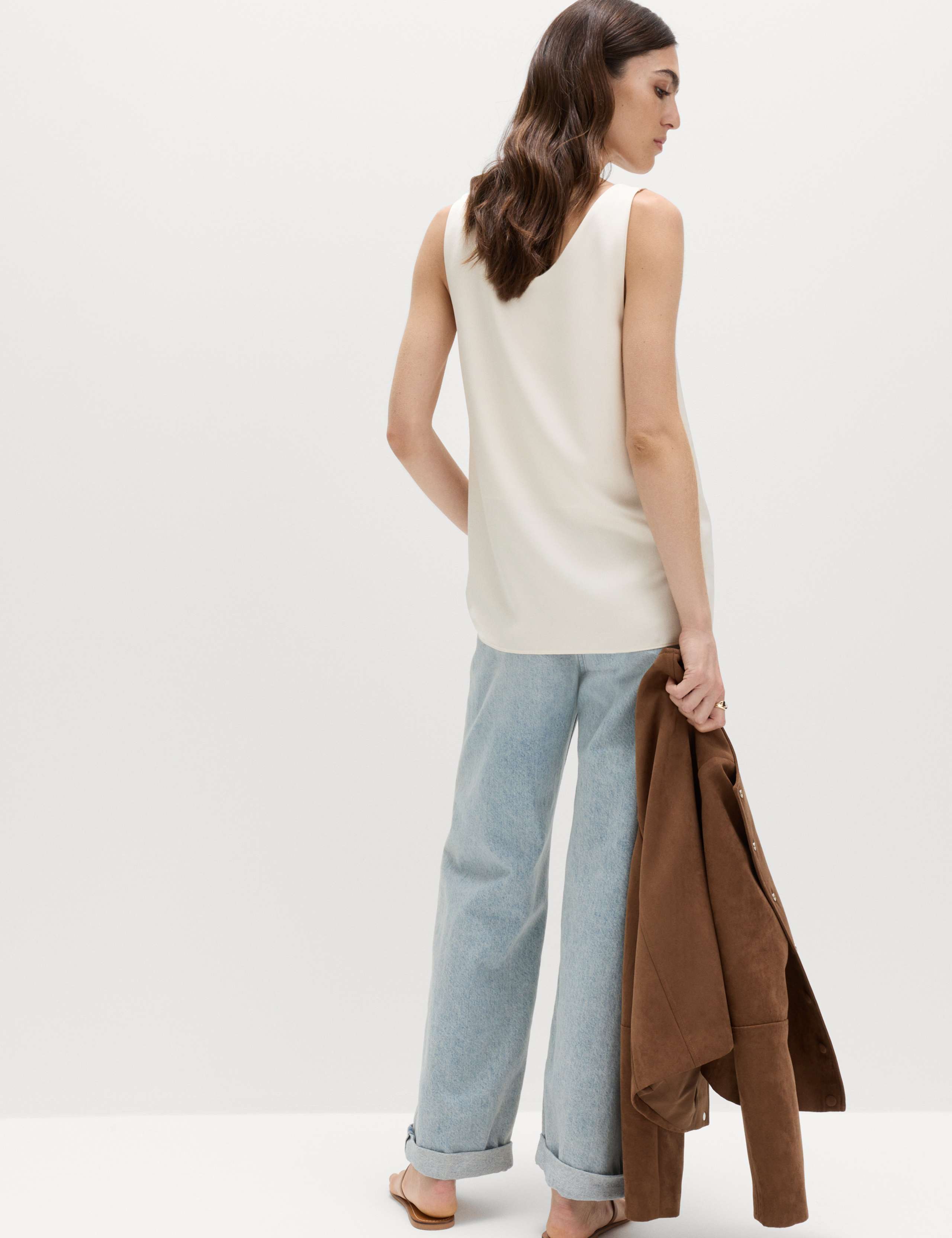 Satin Scoop Neck Cami Top 3 of 5