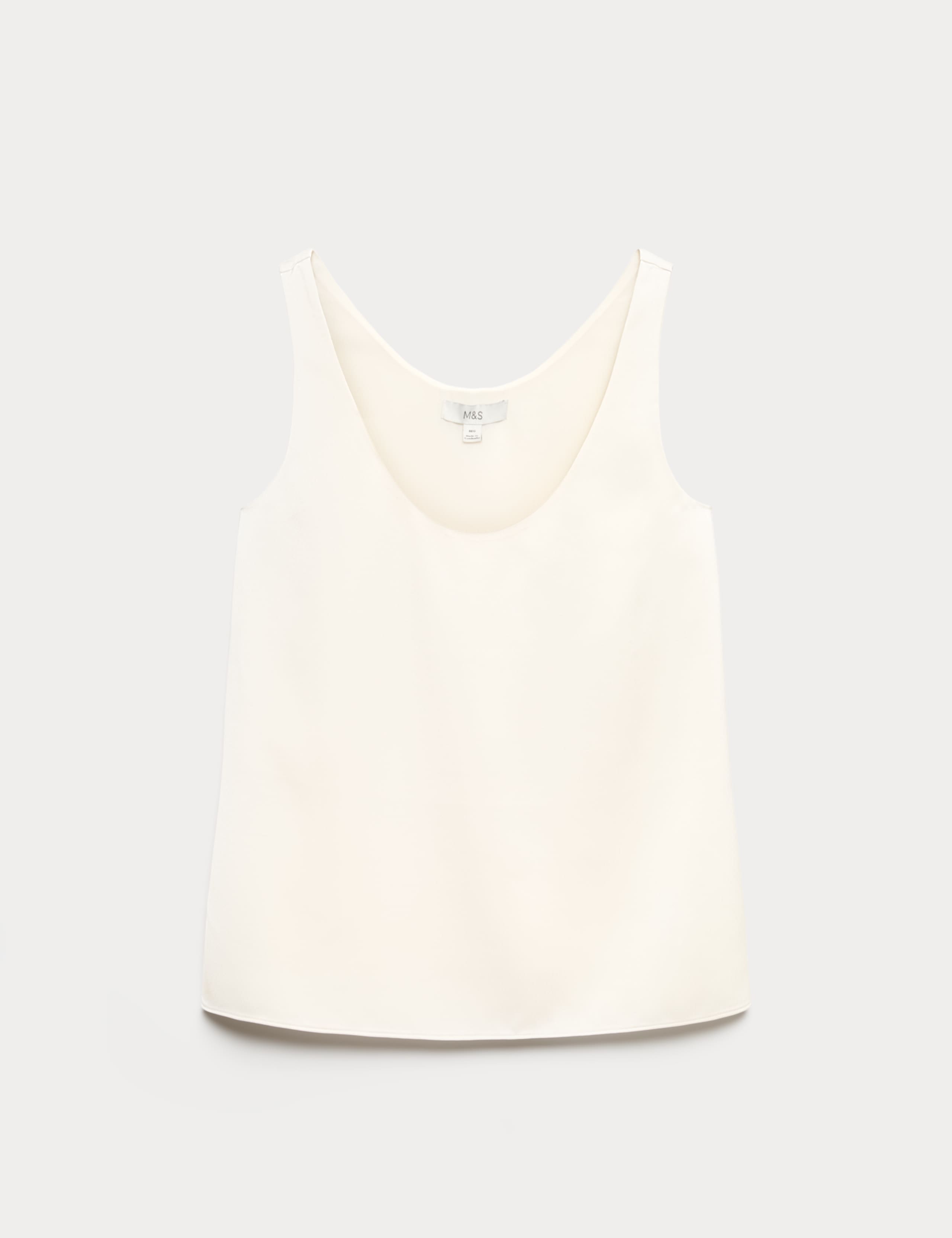 Satin Scoop Neck Cami Top 2 of 5
