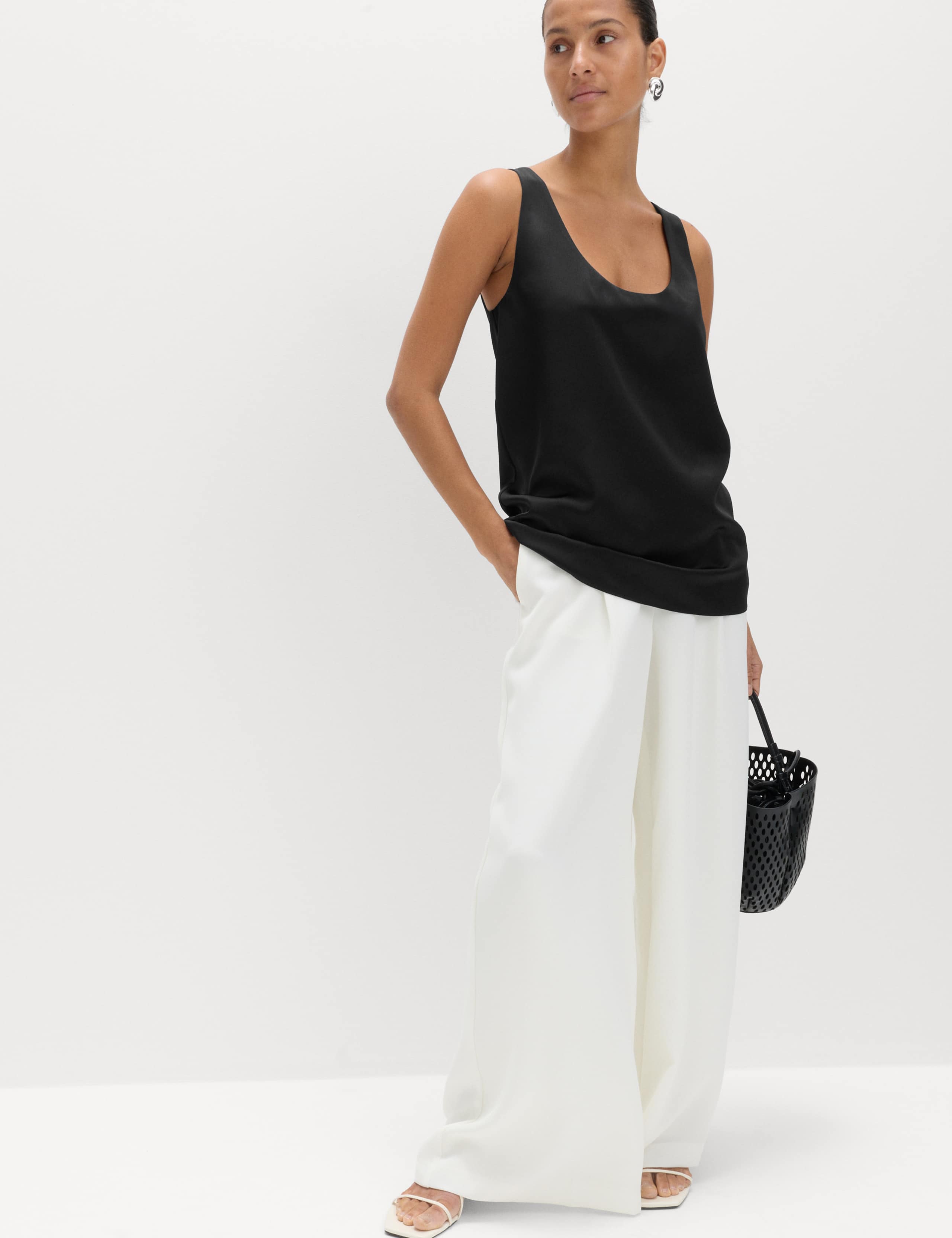 Satin Scoop Neck Cami Top 3 of 5