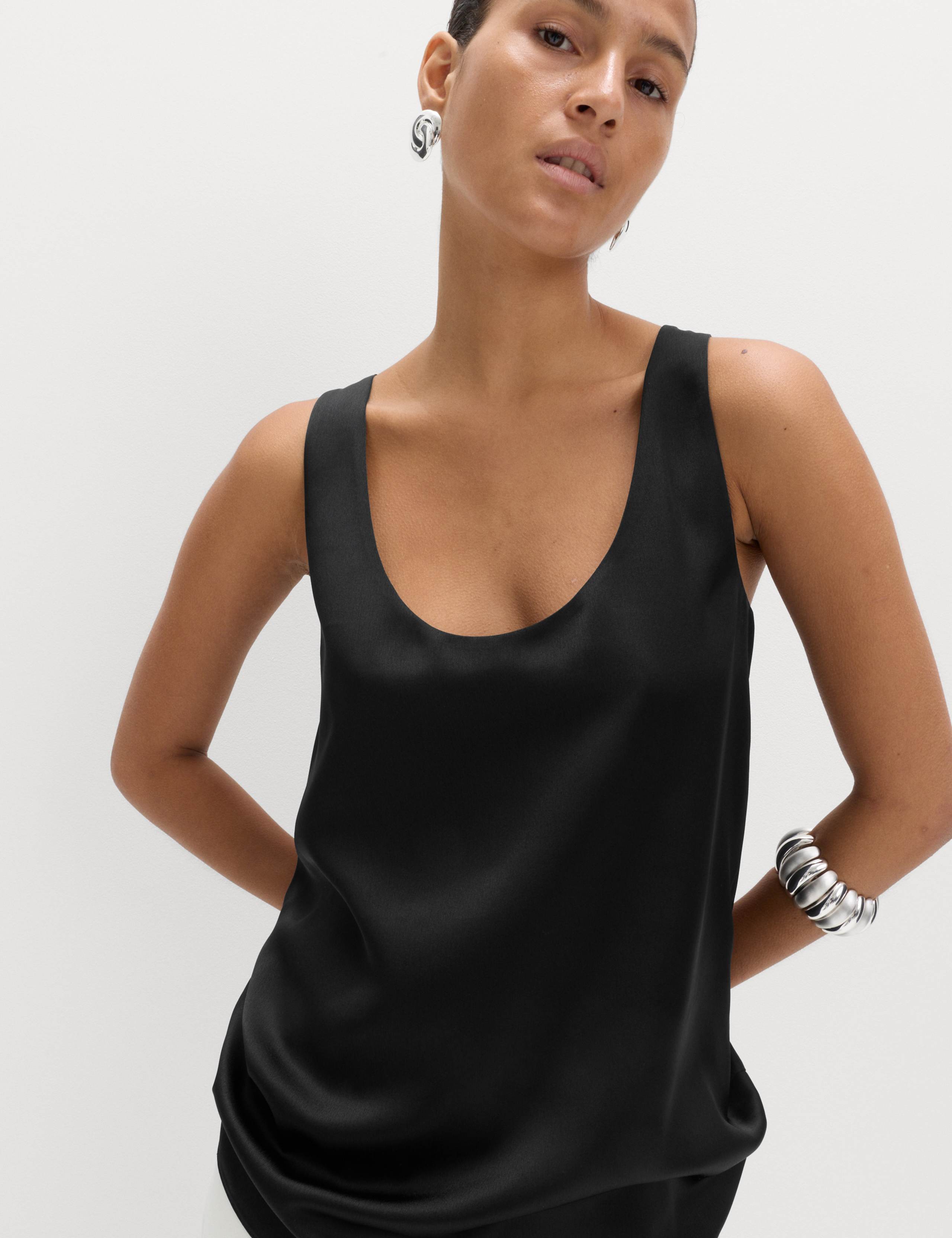 Satin Scoop Neck Cami Top 4 of 5