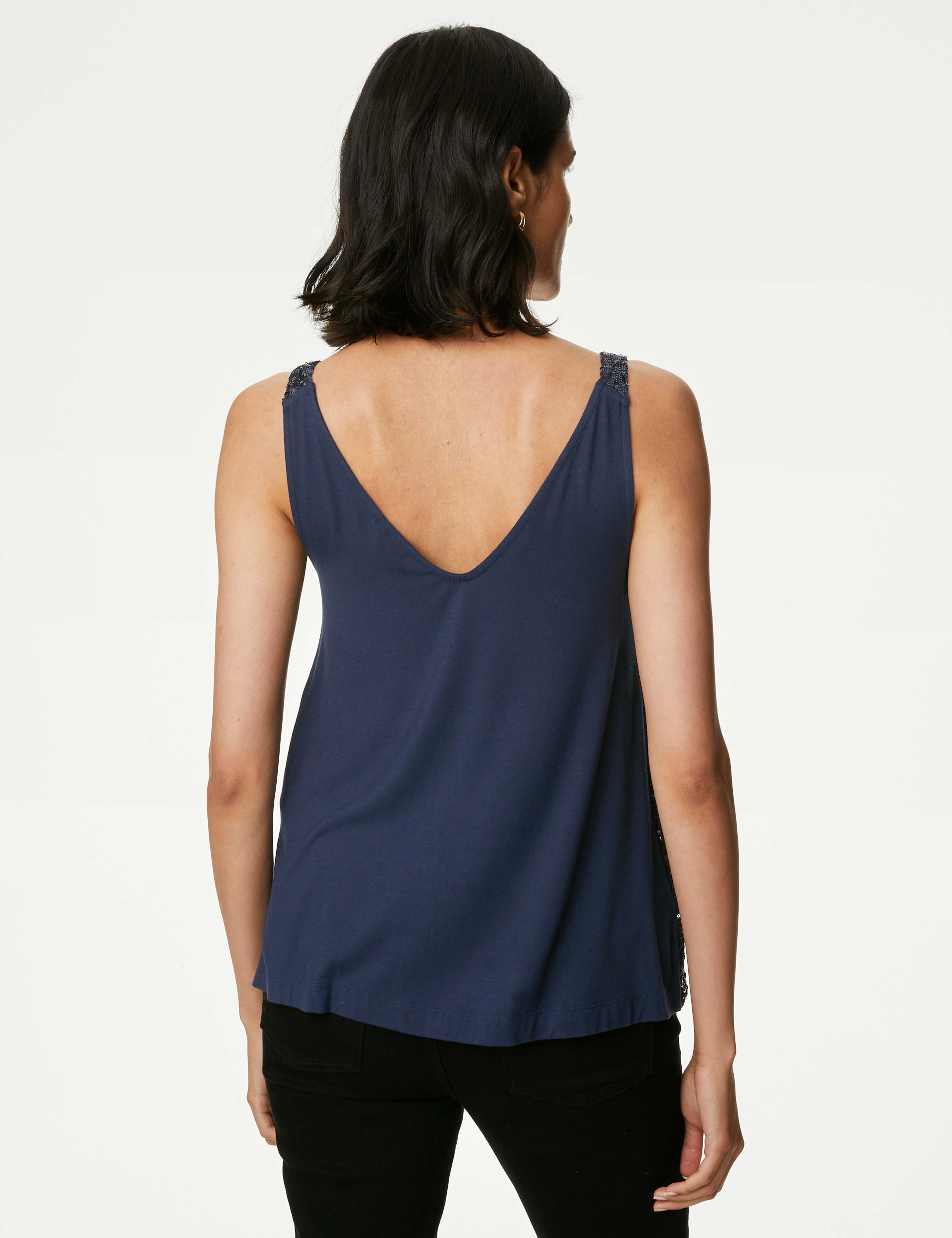 Sequin V-Neck Cami Top 6 of 6
